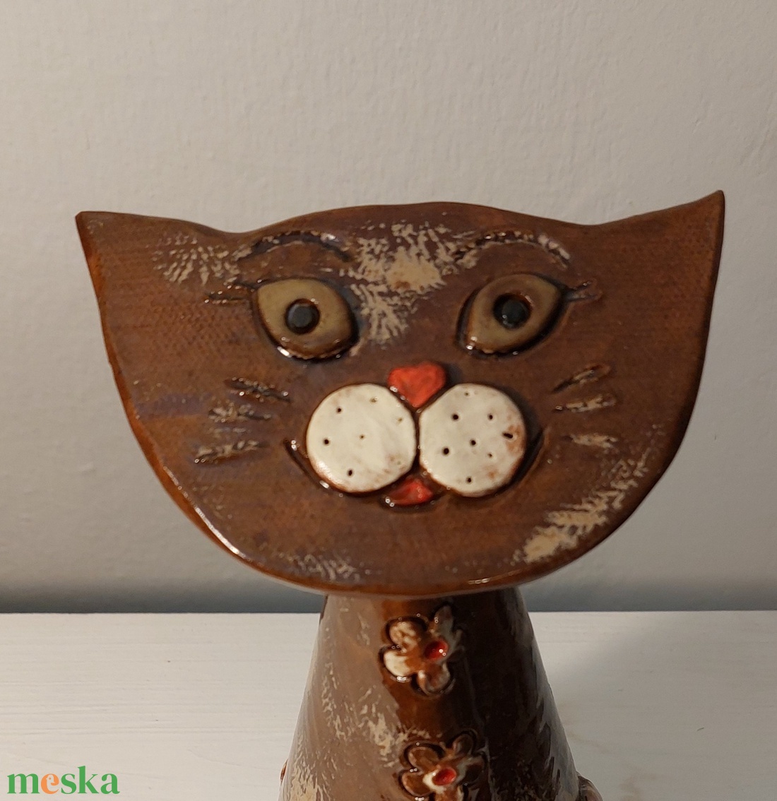 Kerámia cica - otthon & életmód - dekoráció - spiritualitás - füstölő és füstölőtartó - Meska.hu