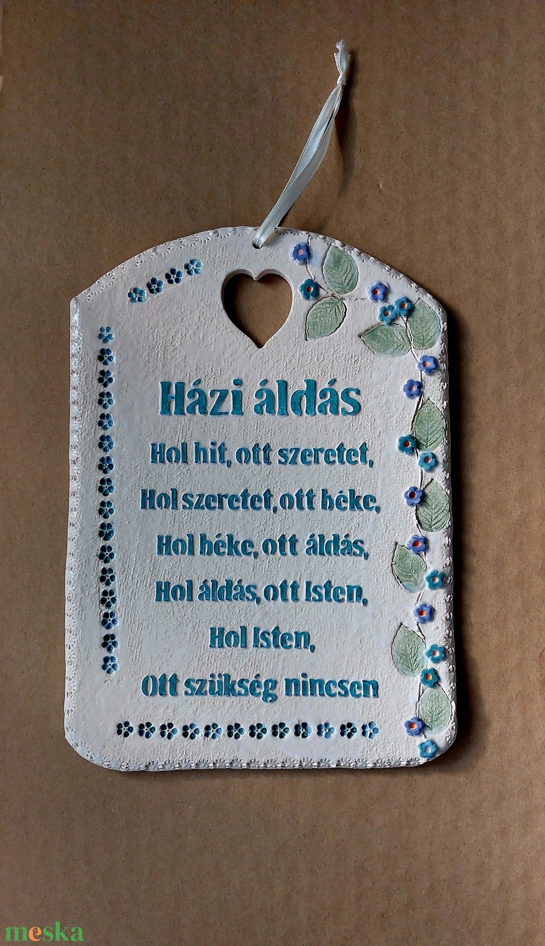Fali kerámia Háziáldás - otthon & életmód - dekoráció - fali és függő dekoráció - fali kulcstartó - Meska.hu