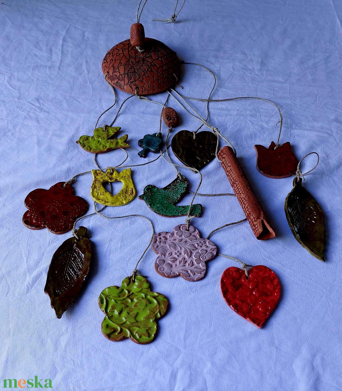 Kerámia szélcsengő - otthon & életmód - ház & kert - szélcsengő - Meska.hu