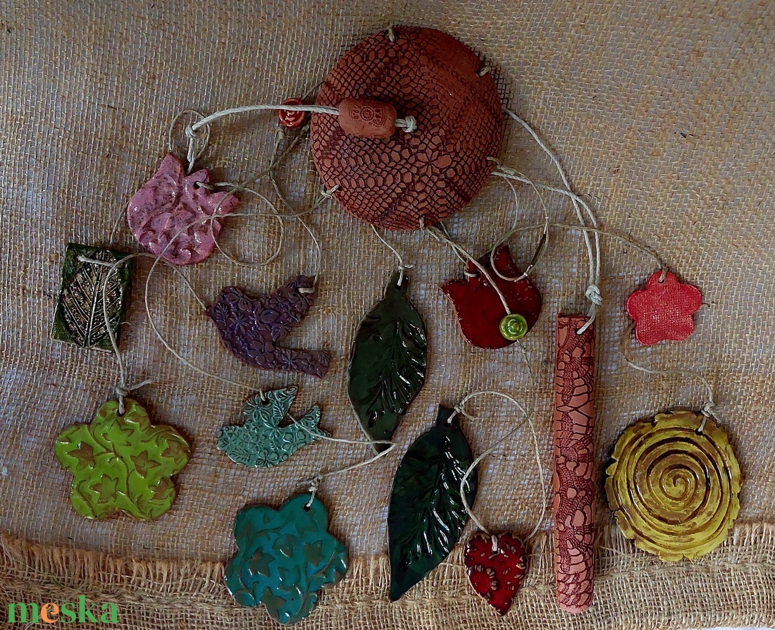 Kerámia szélcsengő - otthon & életmód - ház & kert - szélcsengő - Meska.hu