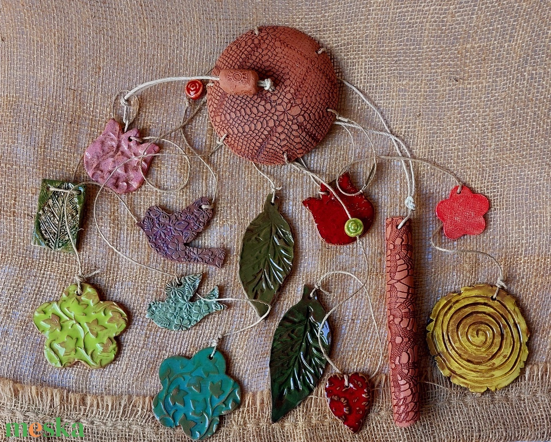 Kerámia szélcsengő - otthon & életmód - ház & kert - szélcsengő - Meska.hu