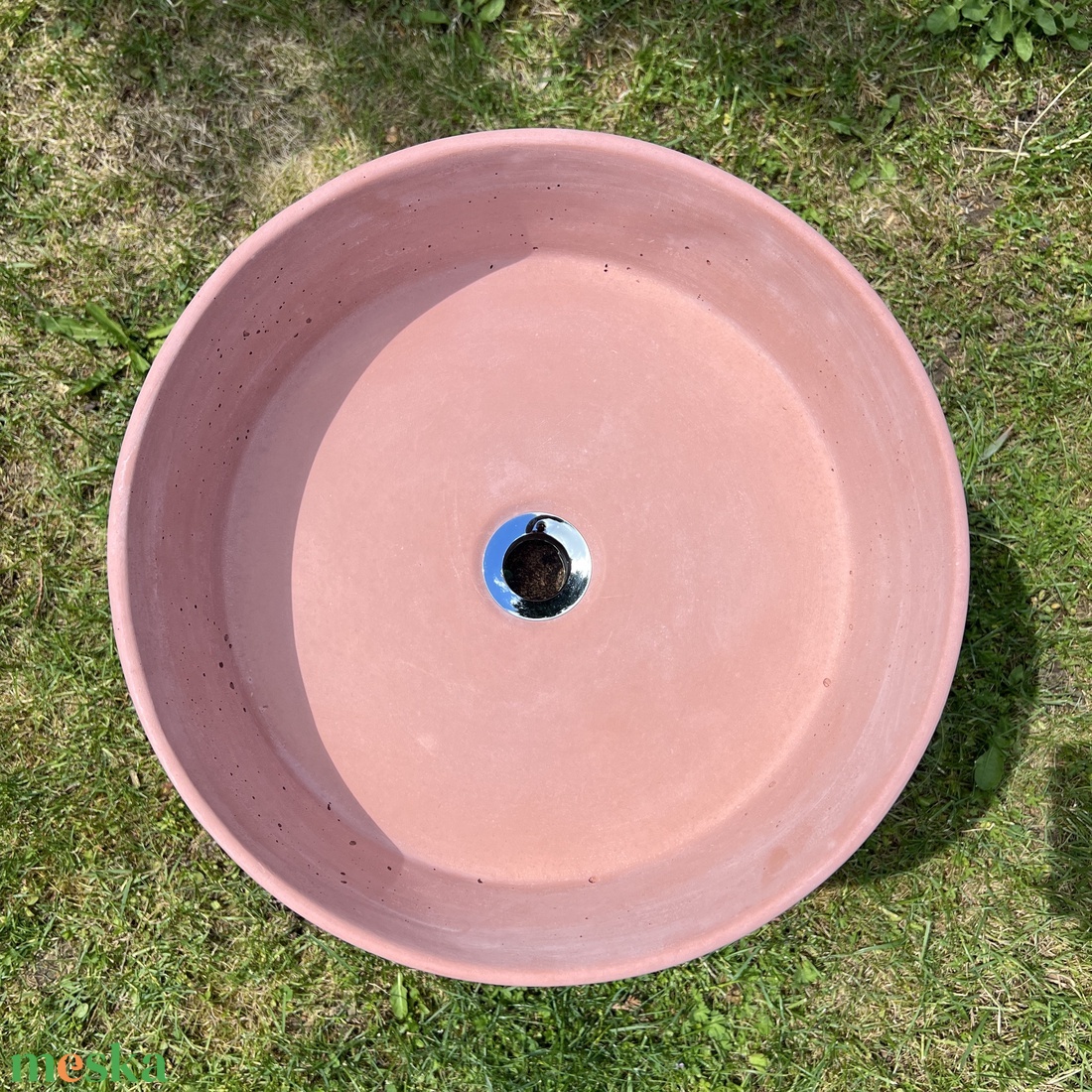 Beton mosdókagyló - Vörös - otthon & életmód - fürdőszoba - mosdótál - Meska.hu