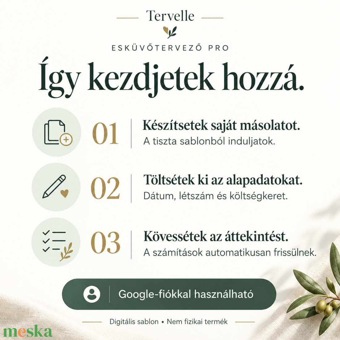 Tervelle Esküvőtervező PRO � automatizált Google Sheets esküvőtervező, költségvetés, vendéglista és feladatkezelő - esküvő - esküvői szett - Meska.hu