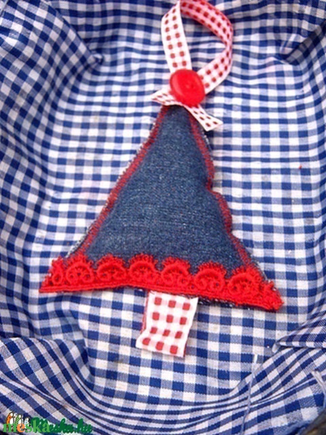 Retró farmer karácsonyfadísz - karácsony - karácsonyi lakásdekoráció - karácsonyfadíszek - Meska.hu