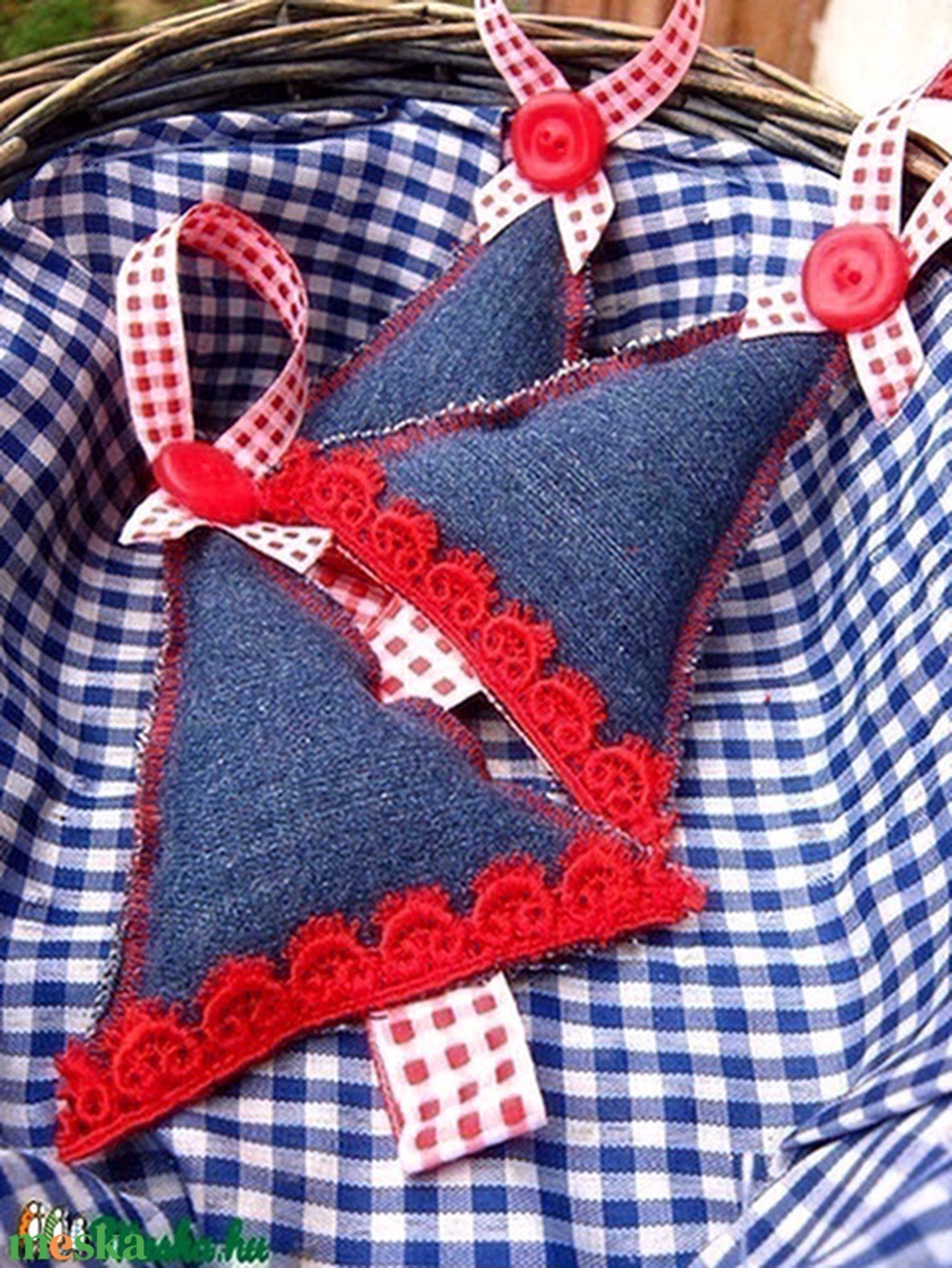 Retró farmer karácsonyfadísz - karácsony - karácsonyi lakásdekoráció - karácsonyfadíszek - Meska.hu