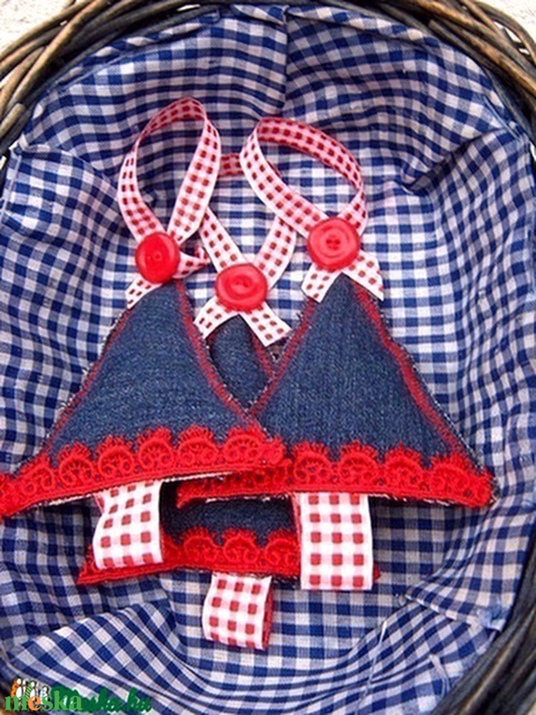 Retró farmer karácsonyfadísz - karácsony - karácsonyi lakásdekoráció - karácsonyfadíszek - Meska.hu