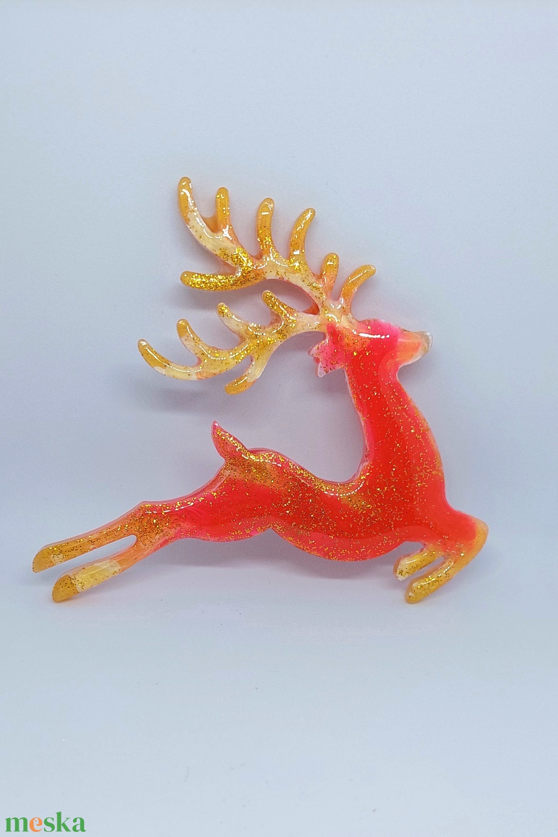 Rózsaszín csodaszarvas -karácsonyi dísz  - karácsony - karácsonyi lakásdekoráció - karácsonyfadíszek - Meska.hu