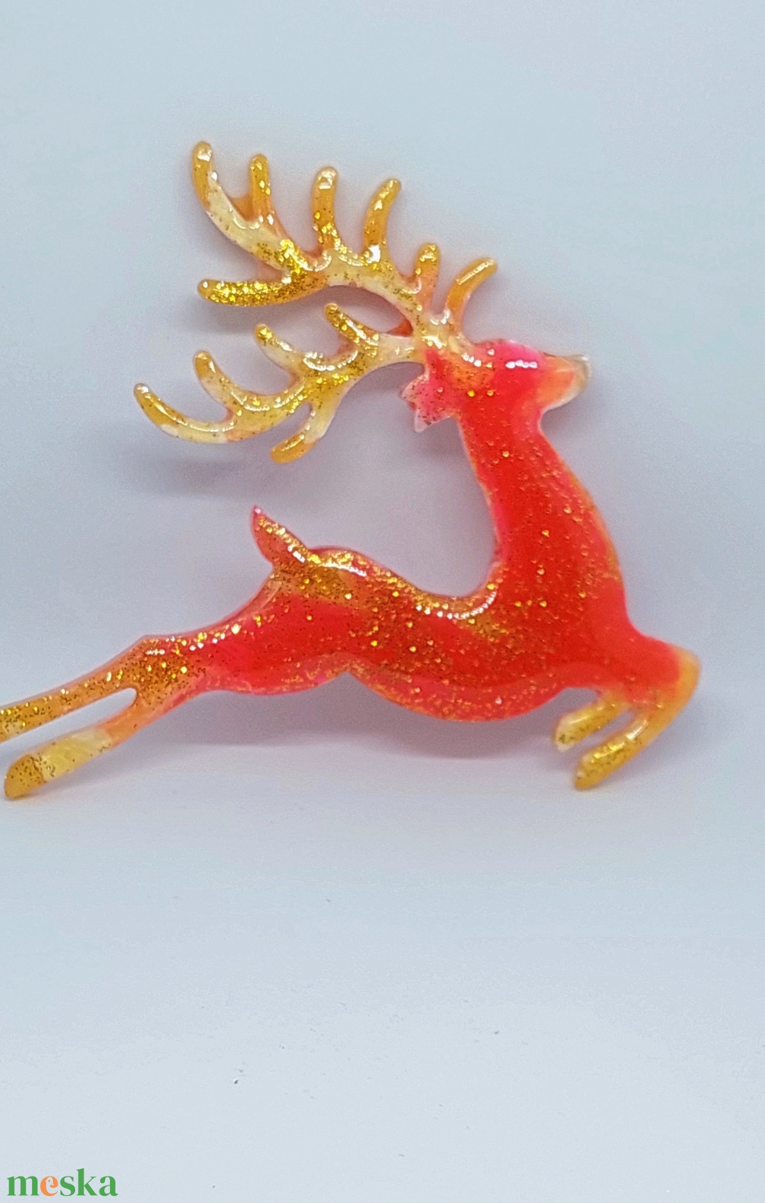 Rózsaszín csodaszarvas -karácsonyi dísz  - karácsony - karácsonyi lakásdekoráció - karácsonyfadíszek - Meska.hu