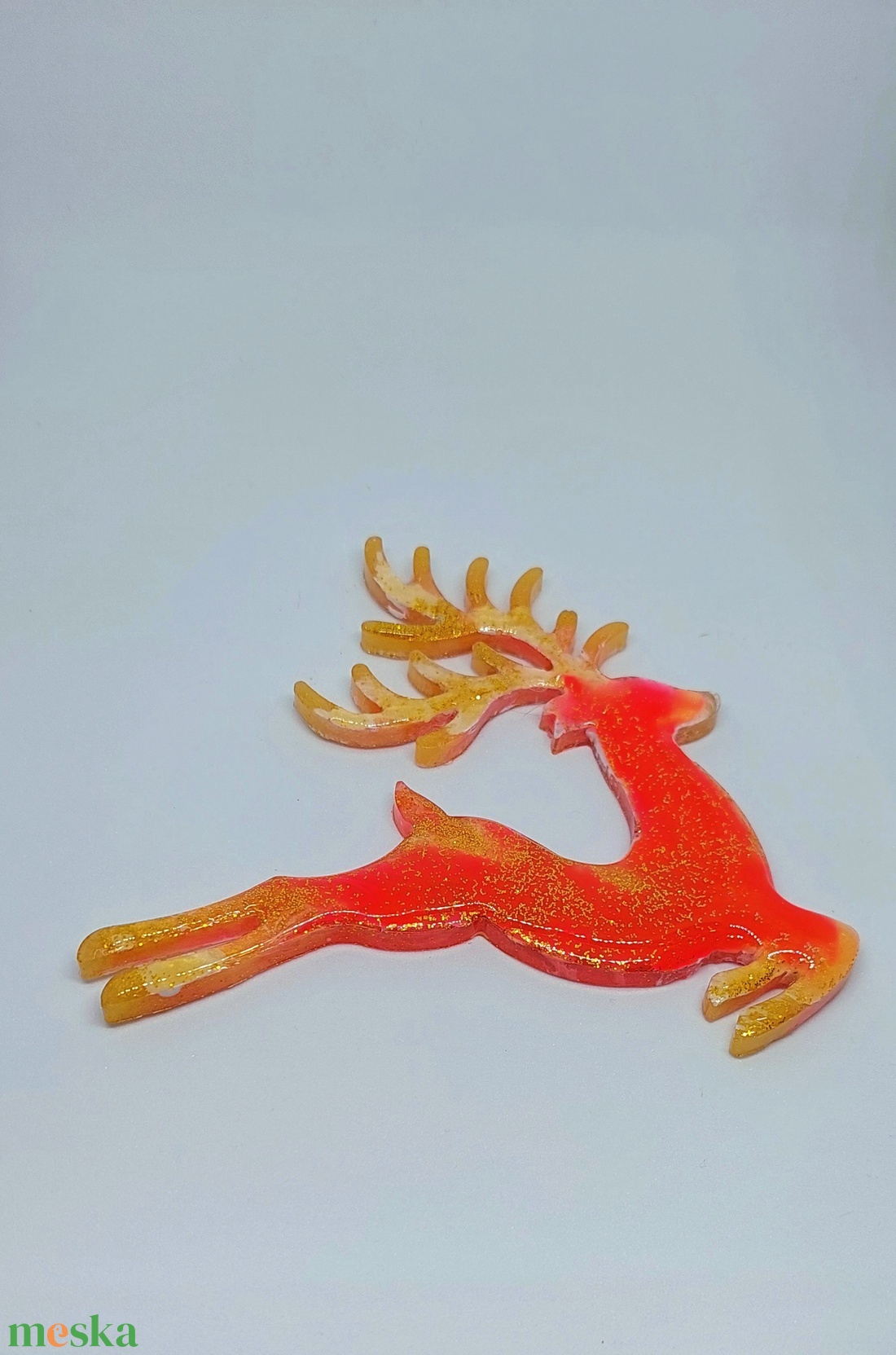 Rózsaszín csodaszarvas -karácsonyi dísz  - karácsony - karácsonyi lakásdekoráció - karácsonyfadíszek - Meska.hu