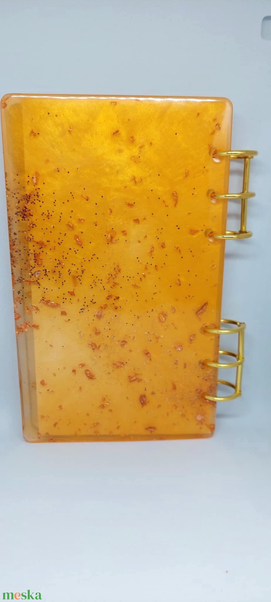 Nyárfény Notesz  Valódi virágokkal és aranyfóliával - otthon & életmód - papír, írószer - jegyzetfüzet & napló - Meska.hu