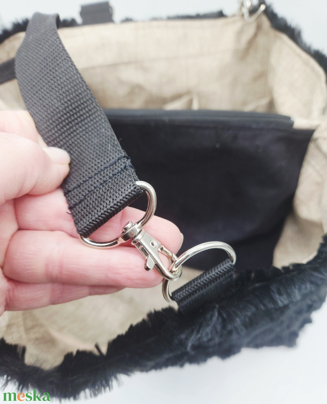 Fekete párduc táska - táska & tok - kézitáska & válltáska - nagy pakolós táska - Meska.hu