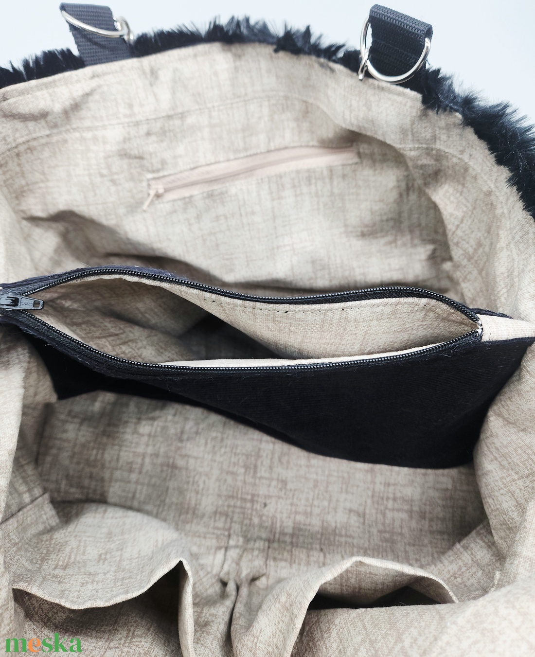 Fekete párduc táska - táska & tok - kézitáska & válltáska - nagy pakolós táska - Meska.hu