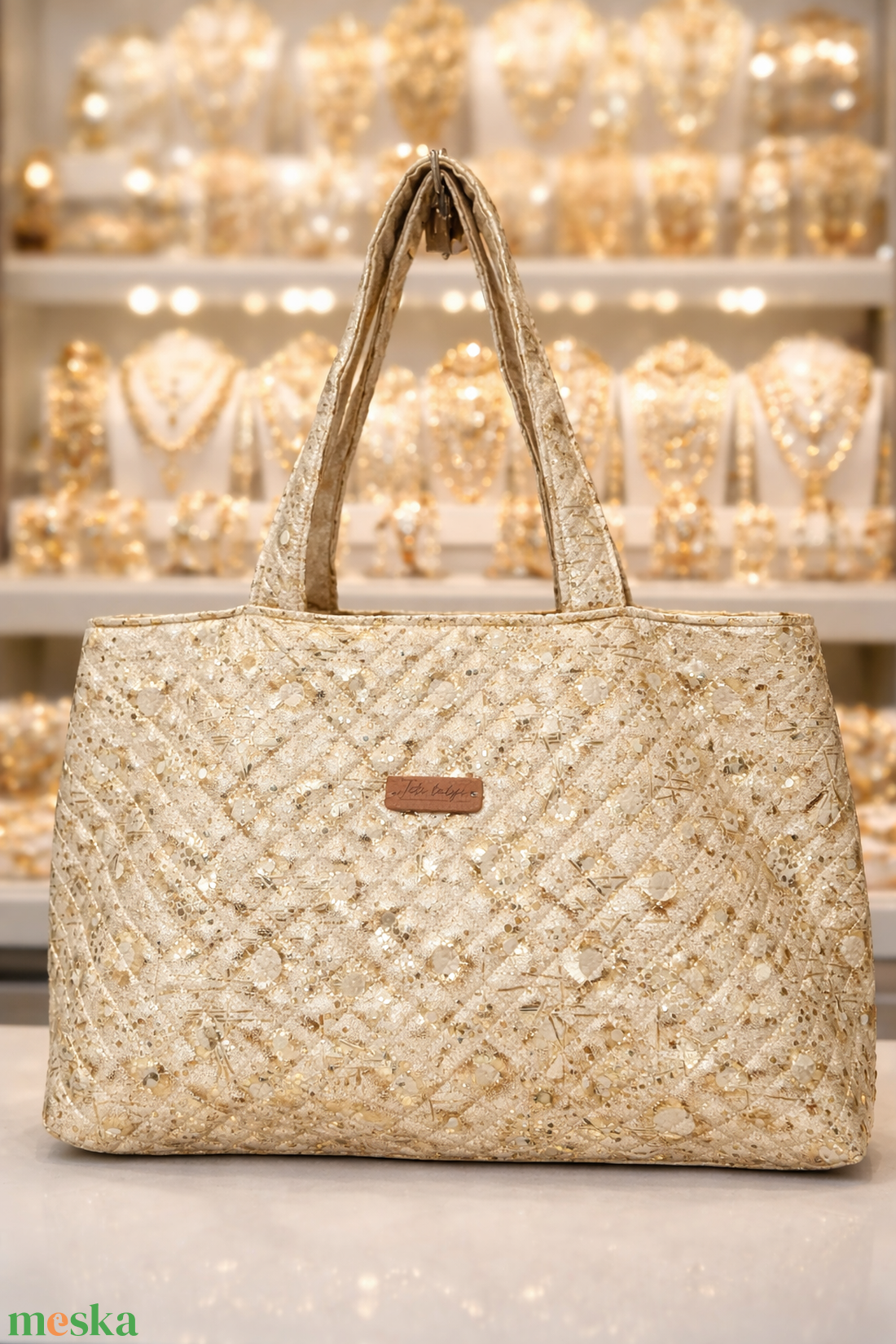 Arany táska - táska & tok - kézitáska & válltáska - nagy pakolós táska - Meska.hu
