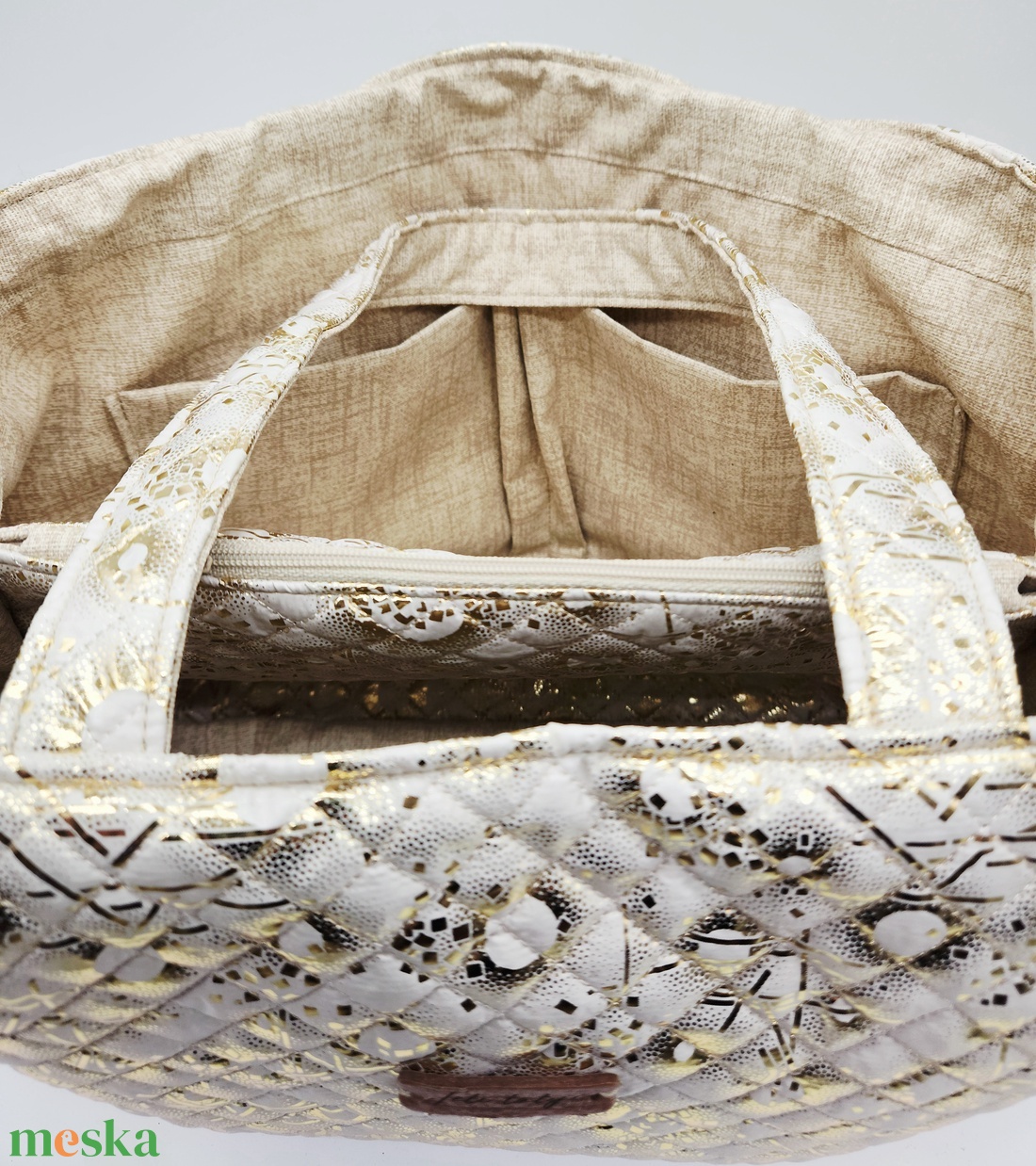 Arany táska - táska & tok - kézitáska & válltáska - nagy pakolós táska - Meska.hu