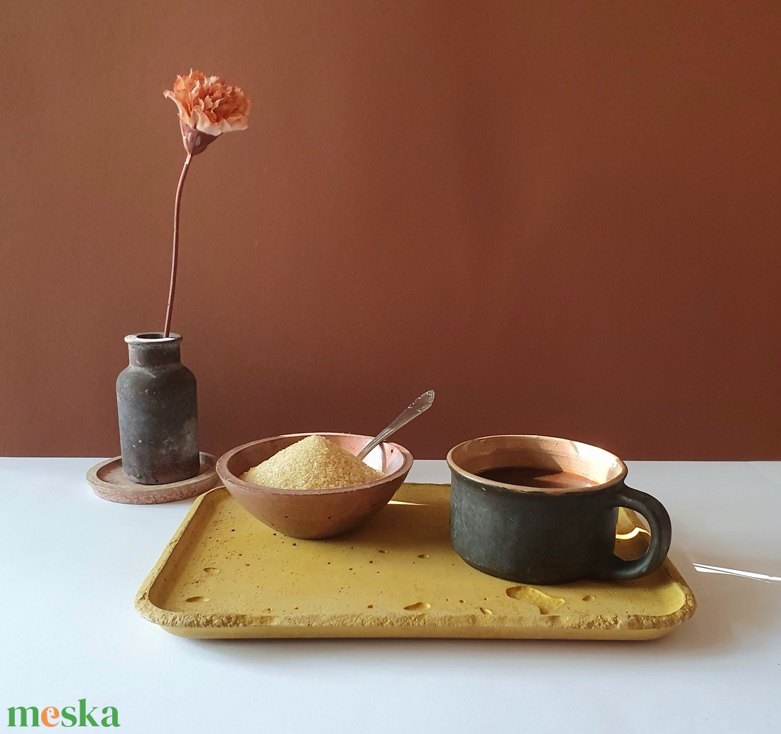 Beton tálca - 19 cm x 27 cm - otthon & életmód - dekoráció - asztal és polc dekoráció - dekorációs tál, tartó - Meska.hu