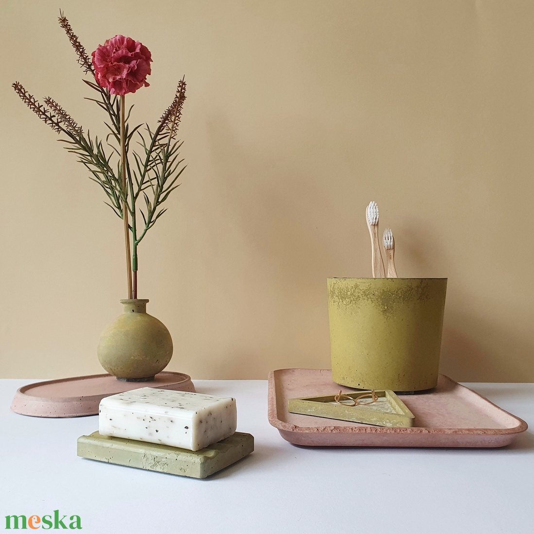 Beton szappantartó - otthon & életmód - fürdőszoba - szappantartó - Meska.hu