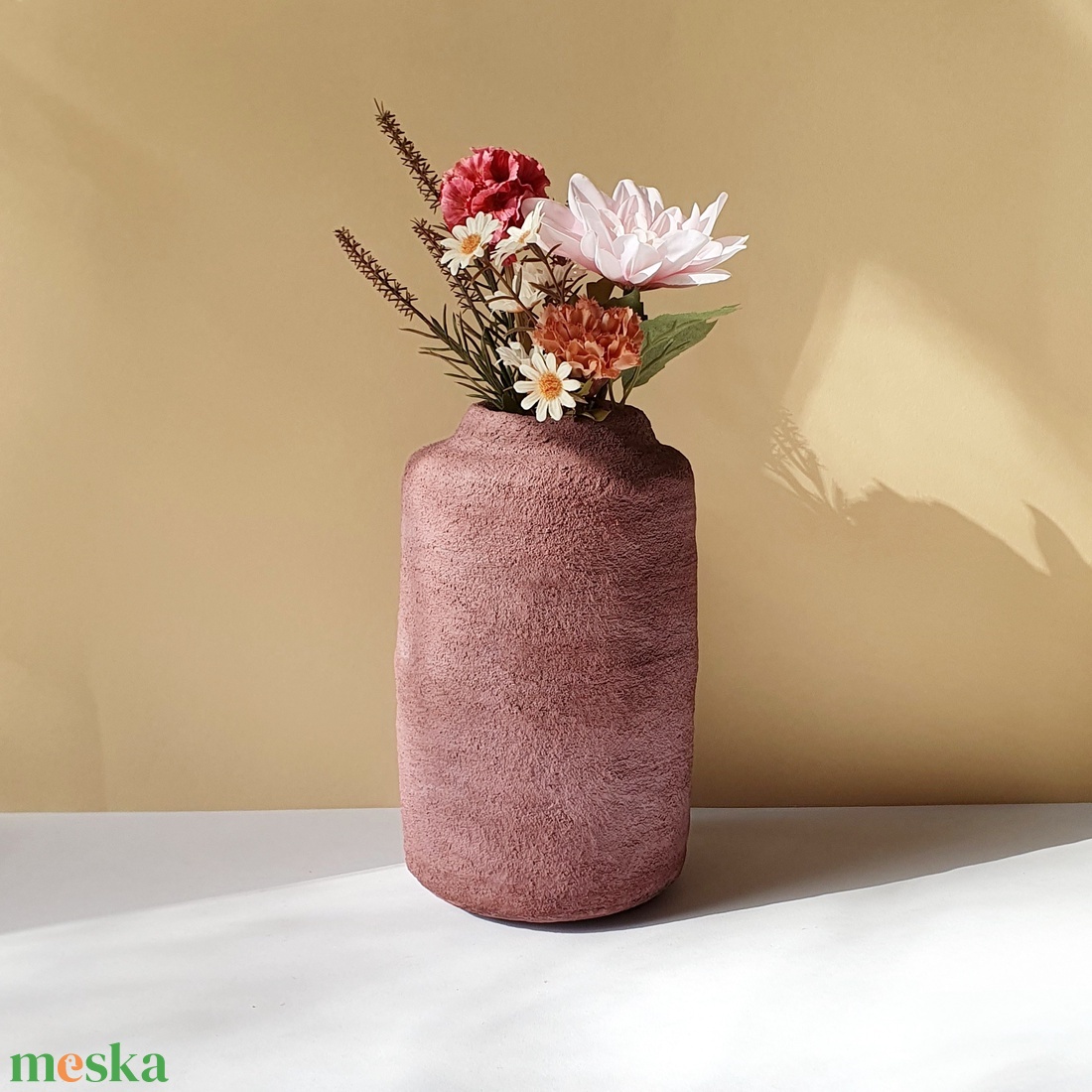 Beton váza - 26 cm - otthon & életmód - dekoráció - virágdísz és tartó - váza - Meska.hu