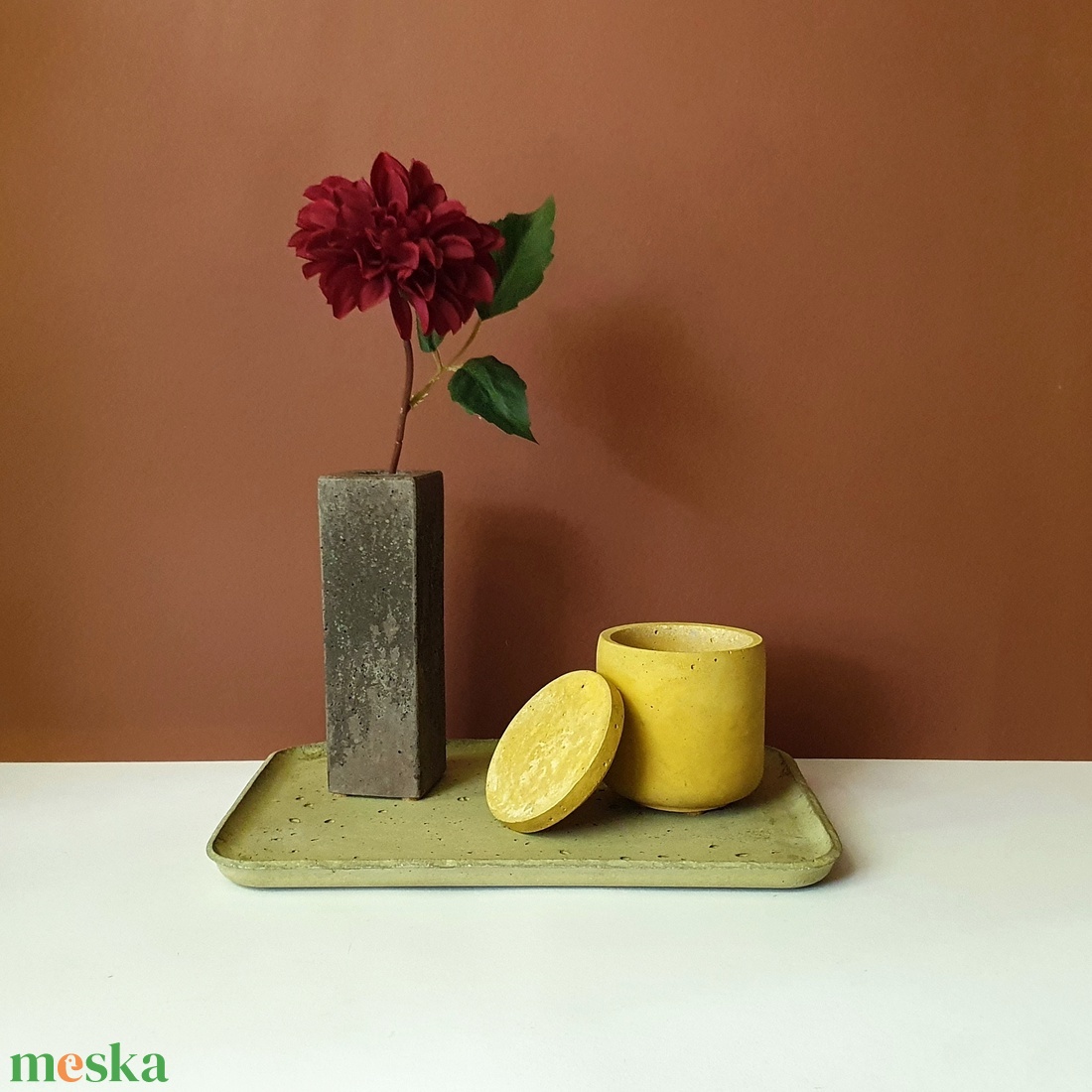 Beton váza - 15 cm - otthon & életmód - dekoráció - virágdísz és tartó - váza - Meska.hu