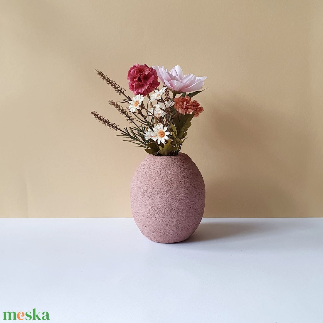 Beton váza - 16 cm - otthon & életmód - dekoráció - virágdísz és tartó - váza - Meska.hu