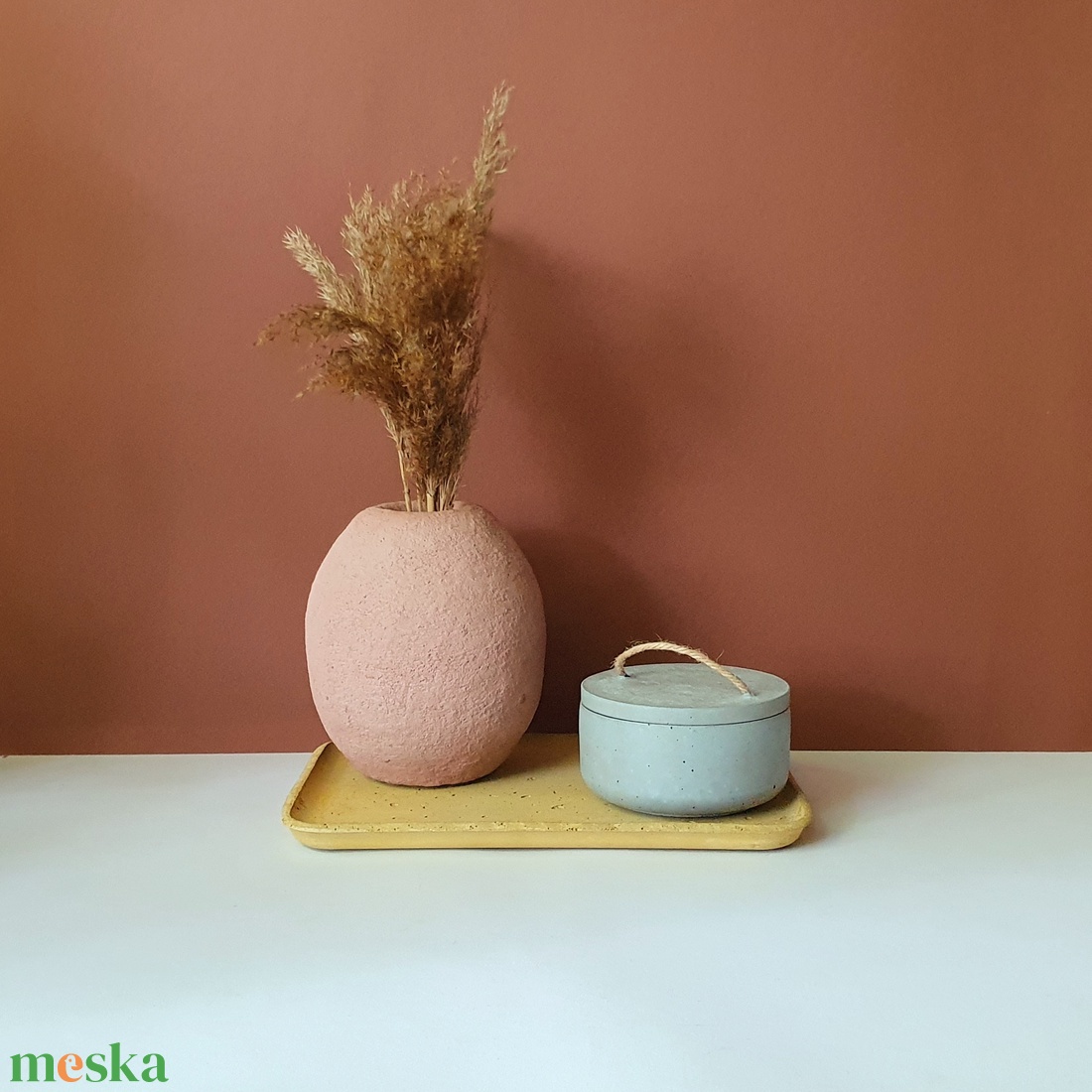 Beton váza - 16 cm - otthon & életmód - dekoráció - virágdísz és tartó - váza - Meska.hu