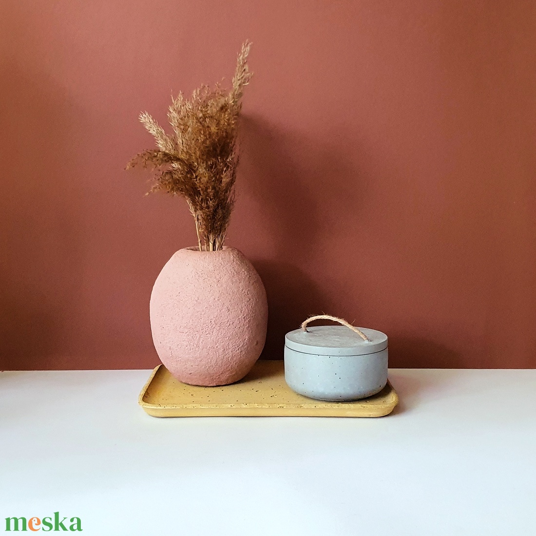 Beton váza - 16 cm - otthon & életmód - dekoráció - virágdísz és tartó - váza - Meska.hu