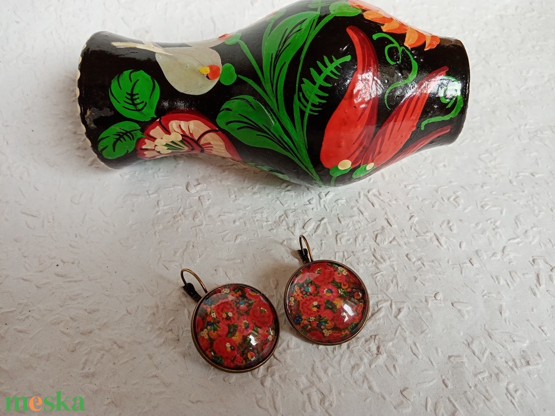 Matyó ékszer, folklór ékszer, magyaros ékszer, Hungarian jewellery, magyar motívum, magyar népviselet - ékszer - fülbevaló - fülékszer - Meska.hu Matyó ékszer, folklór ékszer, magyaros ékszer, Hungarian jewellery, magyar motívum, magyar népviselet - ékszer - fülbevaló - fülékszer - Meska.hu