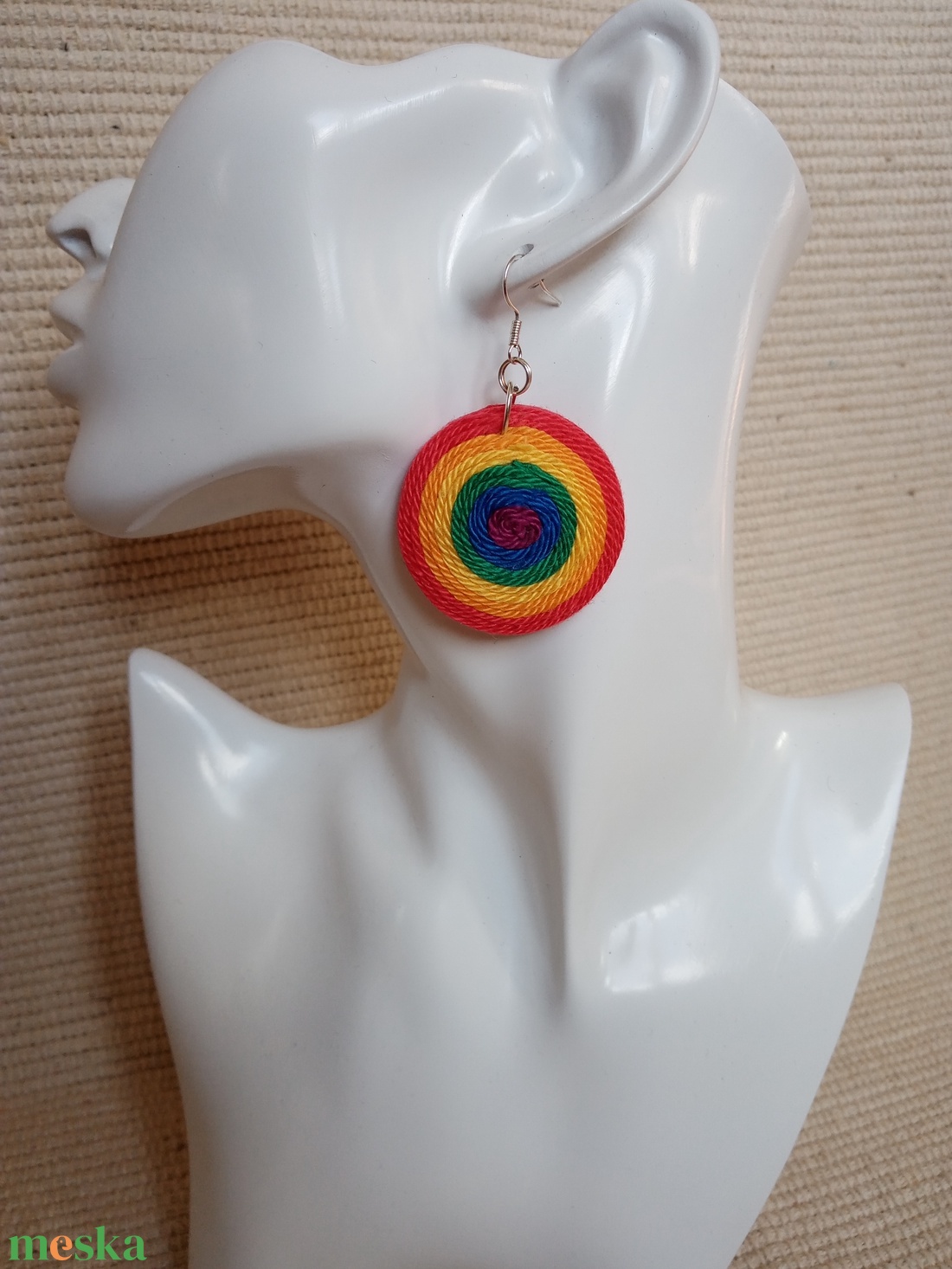 Pride ékszer,Szivárvány Kerek fonal fülbevaló és nyaklánc, textil ékszer, fonalékszer, Szivárvány ékszer - ékszer - ékszerszett - Meska.hu Pride ékszer,Szivárvány Kerek fonal fülbevaló és nyaklánc, textil ékszer, fonalékszer, Szivárvány ékszer - ékszer - ékszerszett - Meska.hu