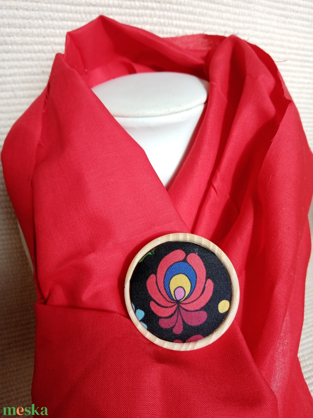  Matyó mintás dísz kitűző,matyó ékszer,folklór textil ékszer,magyaros ékszer,Hungarian folk jewellery - ékszer - kitűző és bross - Meska.hu