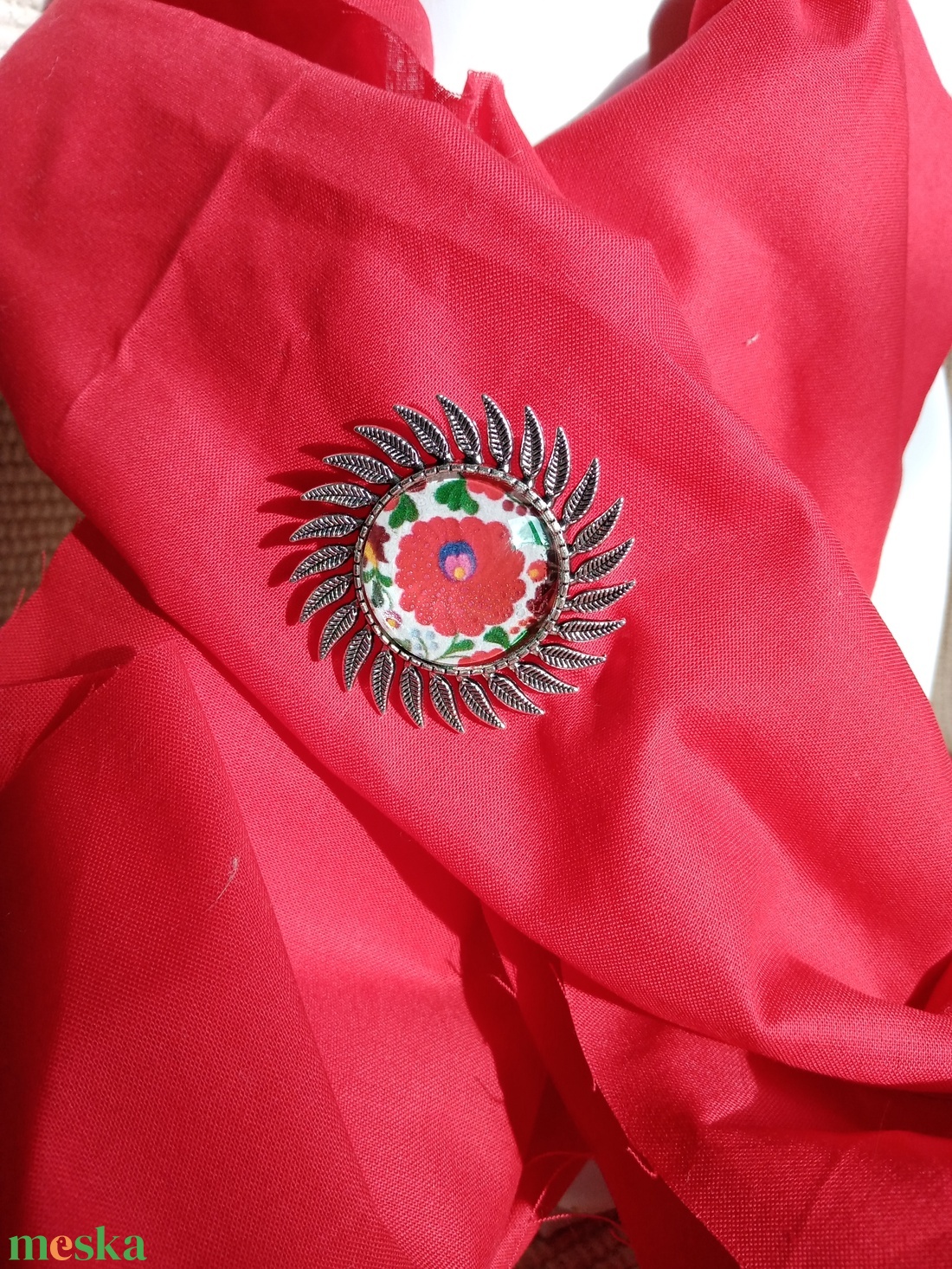  Matyó mintás dísz kitűző,matyó ékszer,folklór ékszer,magyaros  ékszer,Hungarian folk jewellery - ékszer - kitűző és bross - Meska.hu