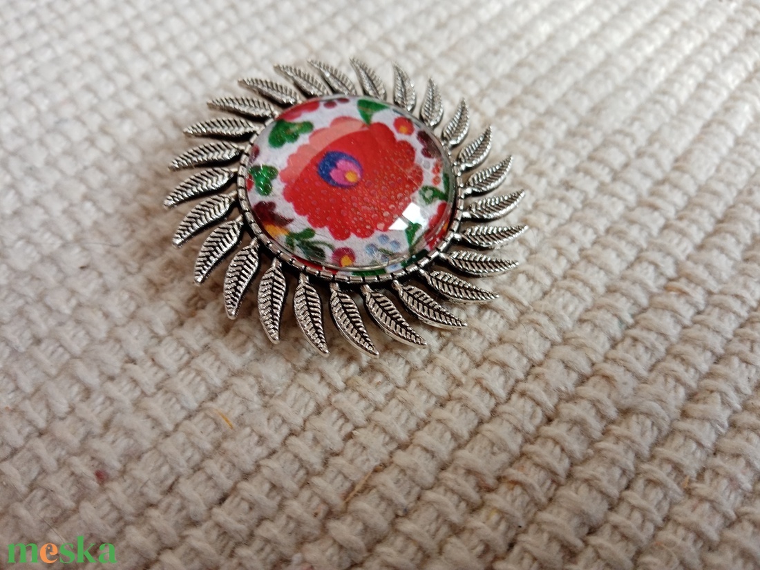  Matyó mintás dísz kitűző,matyó ékszer,folklór ékszer,magyaros  ékszer,Hungarian folk jewellery - ékszer - kitűző és bross - Meska.hu