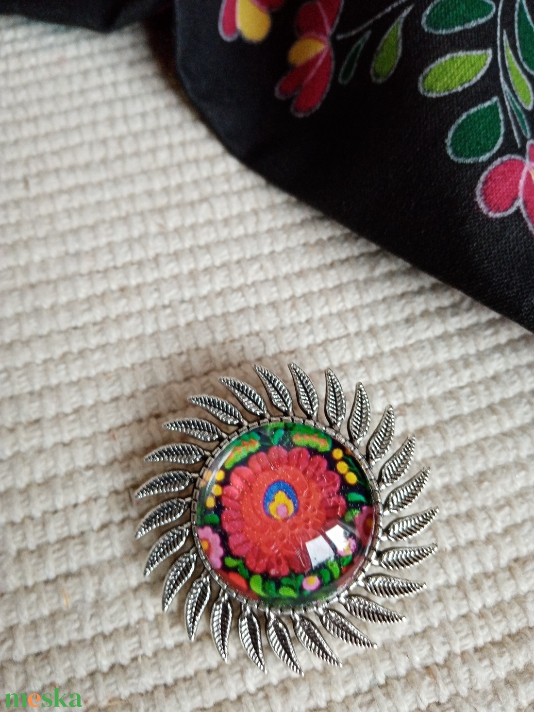  Matyó mintás dísz kitűző,matyó ékszer,folklór ékszer,magyaros  ékszer,Hungarian folk jewellery - ékszer - kitűző és bross - Meska.hu