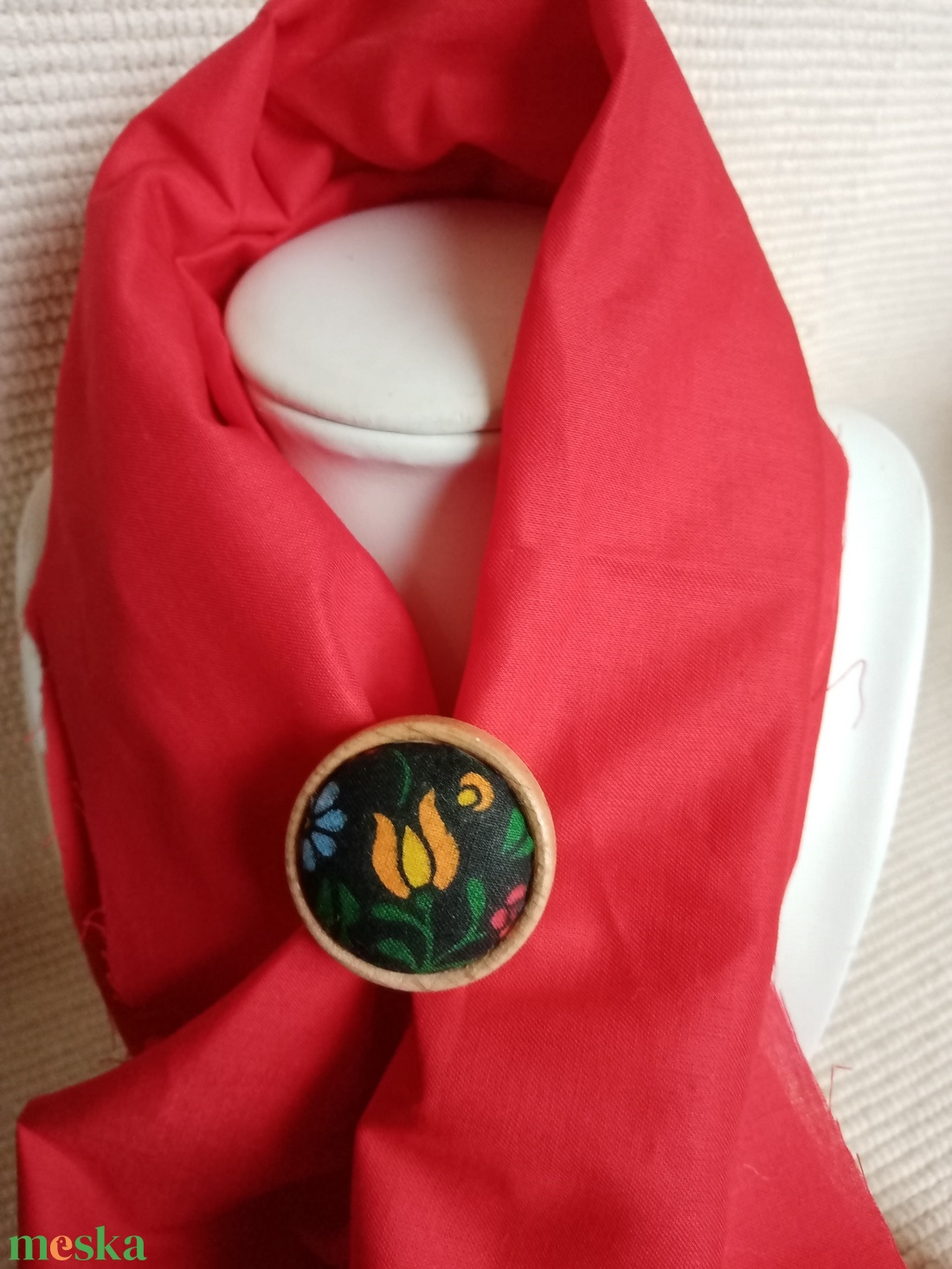  Matyó mintás dísz kitűző,matyó ékszer,folklór textil ékszer,magyaros ékszer,Hungarian folk jewellery - ékszer - kitűző és bross - Meska.hu