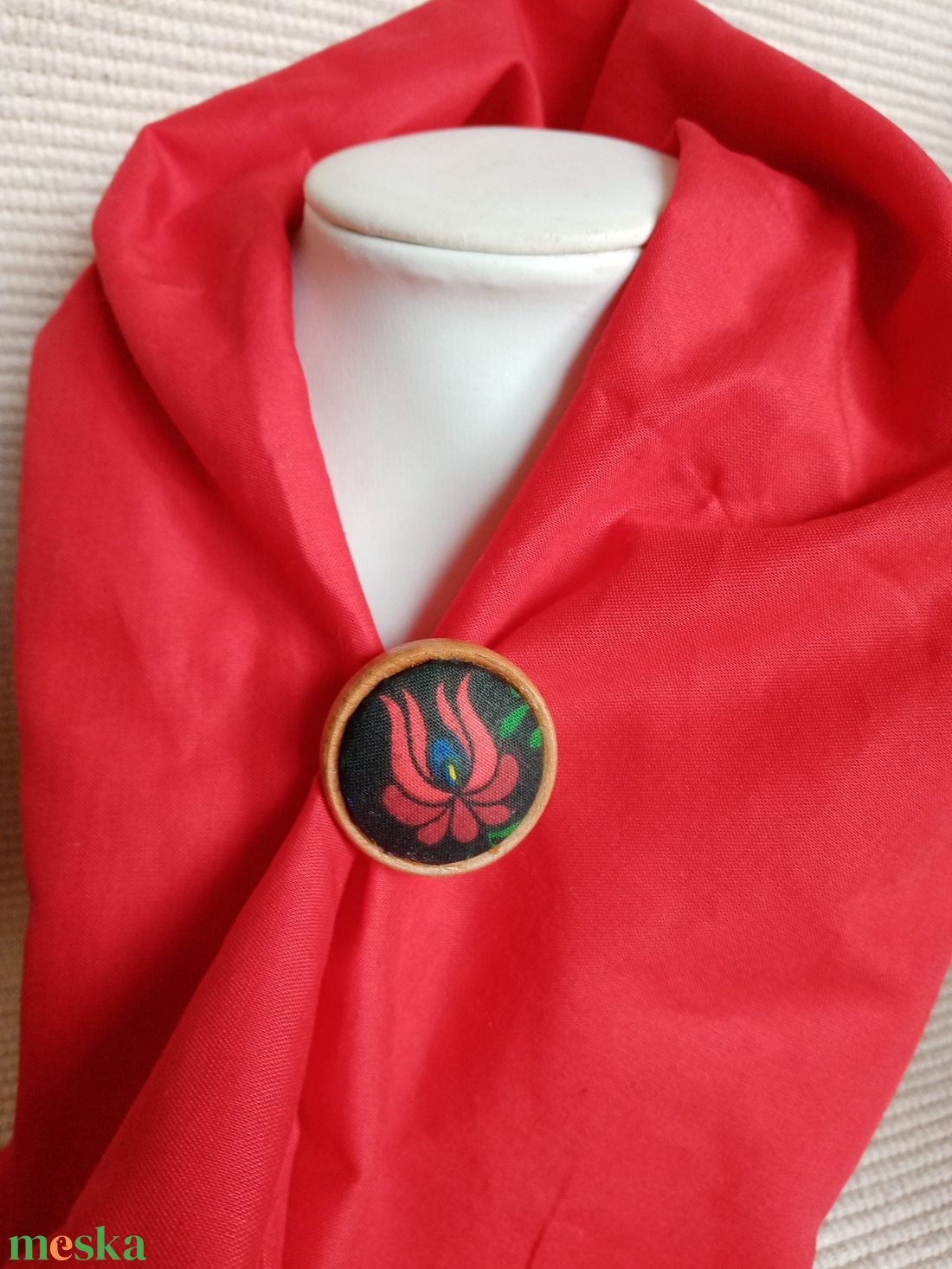  Matyó mintás dísz kitűző,matyó ékszer,folklór textil ékszer,magyaros ékszer,Hungarian folk jewellery - ékszer - kitűző és bross - Meska.hu