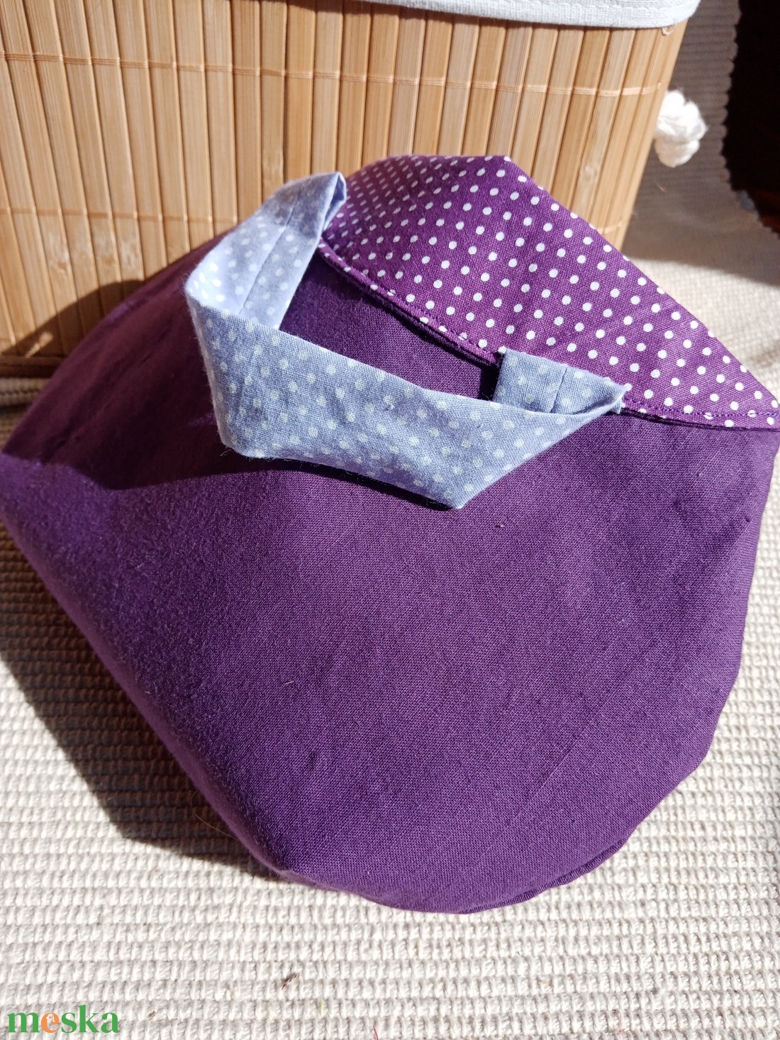 Lila Pöttyös Randi táska, Kis alkalmi táska - táska & tok - kézitáska & válltáska - kézitáska - Meska.hu