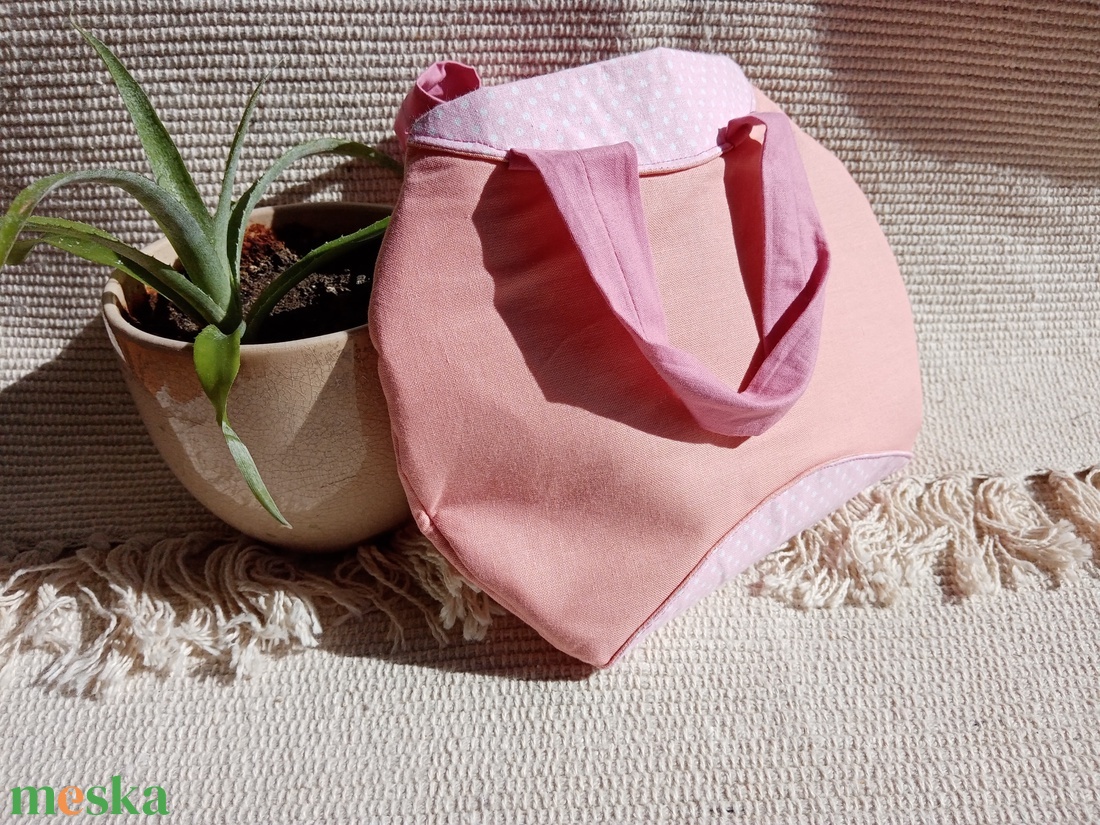 Rózsaszínű randitáska, alkalmi kistáska, textil vidám táska - táska & tok - kézitáska & válltáska - kézitáska - Meska.hu