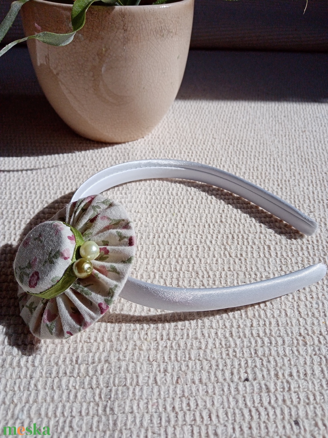 Virágos kalapos hajráf, hajpánt - ruha & divat - hajdísz & hajcsat - hajráf & hajpánt - Meska.hu