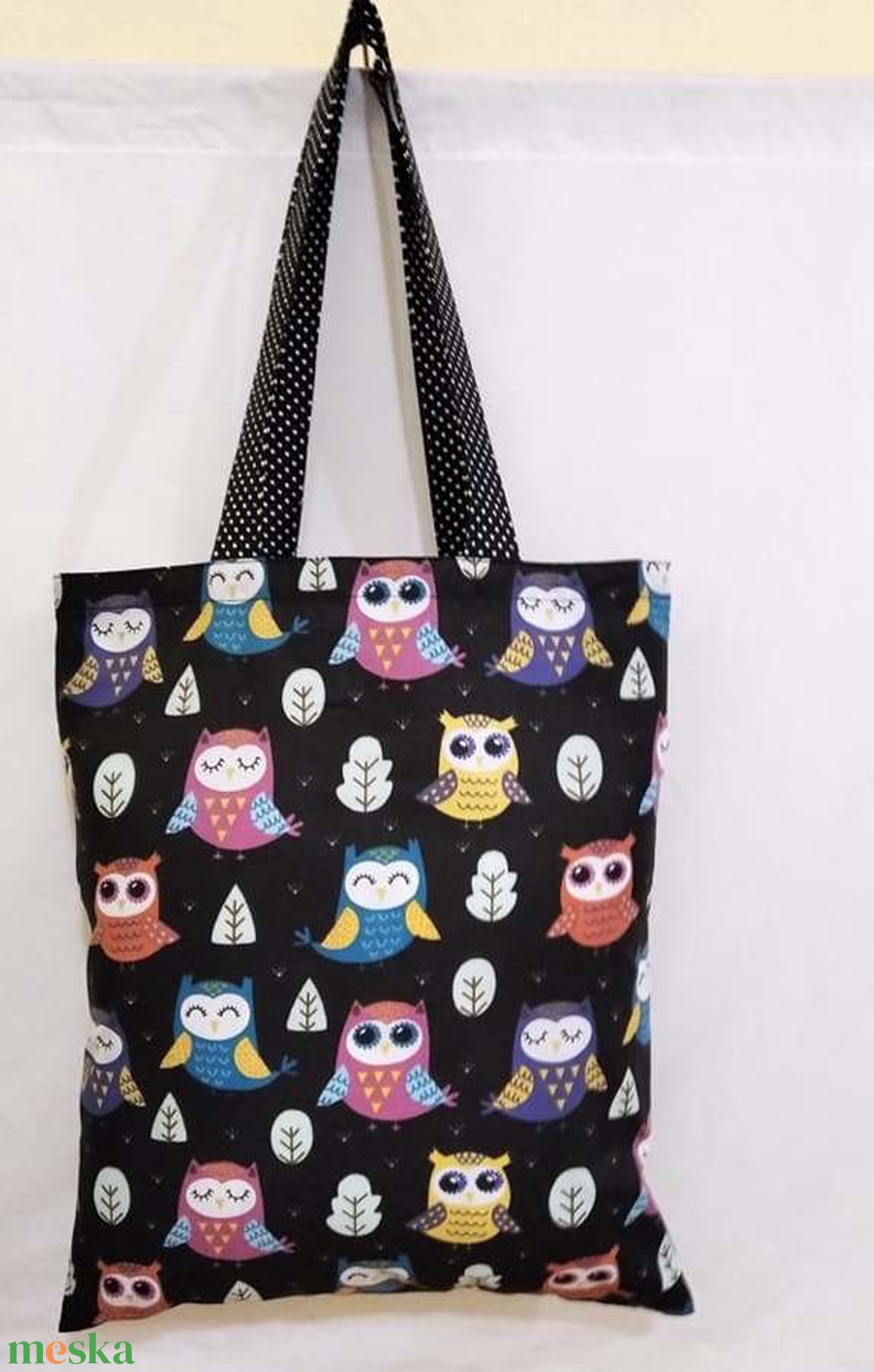 Textiltáska fekete színes baglyos - táska & tok - bevásárlás & shopper táska - shopper, textiltáska, szatyor - Meska.hu Textiltáska fekete színes baglyos - táska & tok - bevásárlás & shopper táska - shopper, textiltáska, szatyor - Meska.hu
