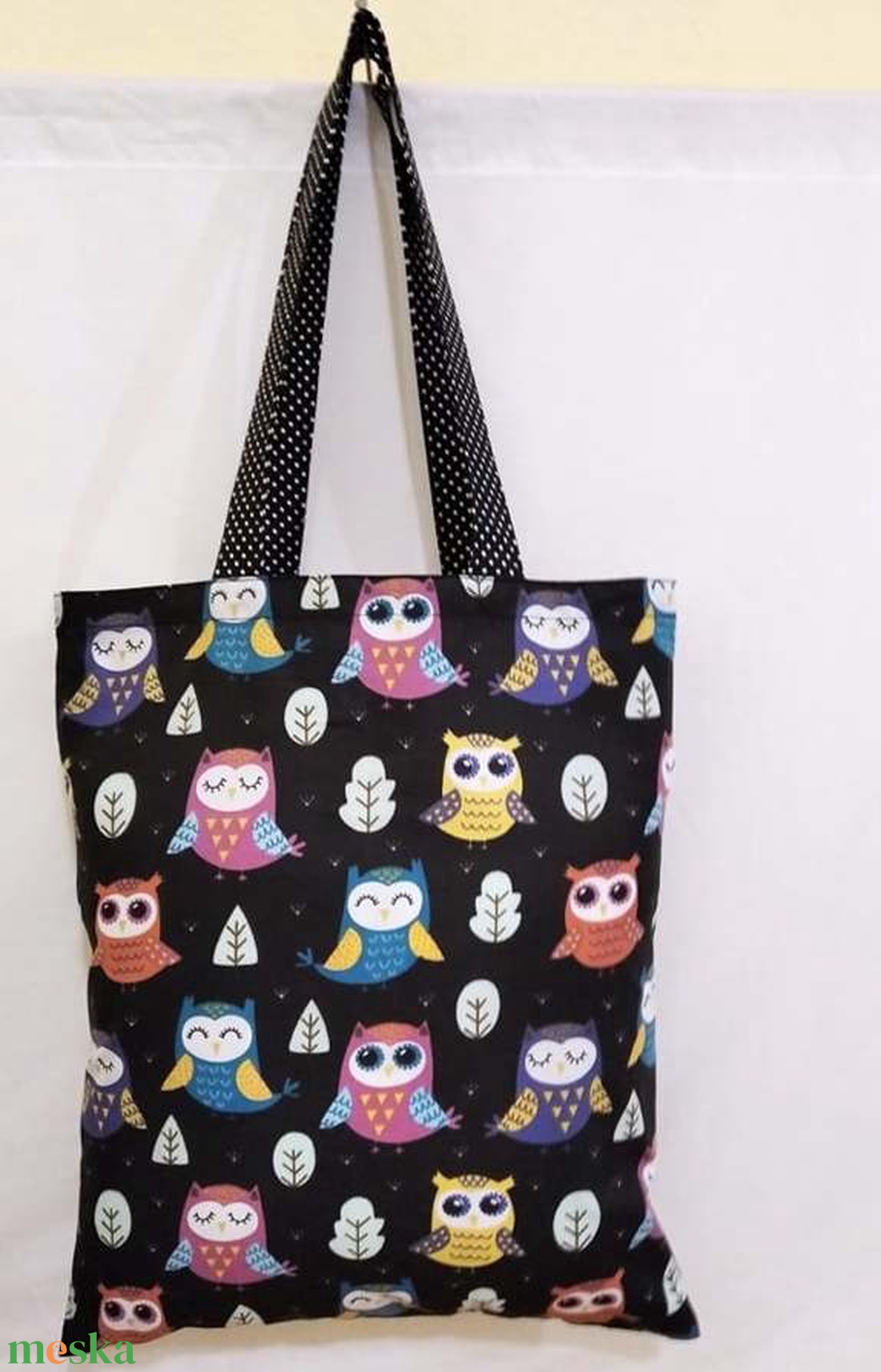 Textiltáska fekete színes baglyos - táska & tok - bevásárlás & shopper táska - shopper, textiltáska, szatyor - Meska.hu Textiltáska fekete színes baglyos - táska & tok - bevásárlás & shopper táska - shopper, textiltáska, szatyor - Meska.hu