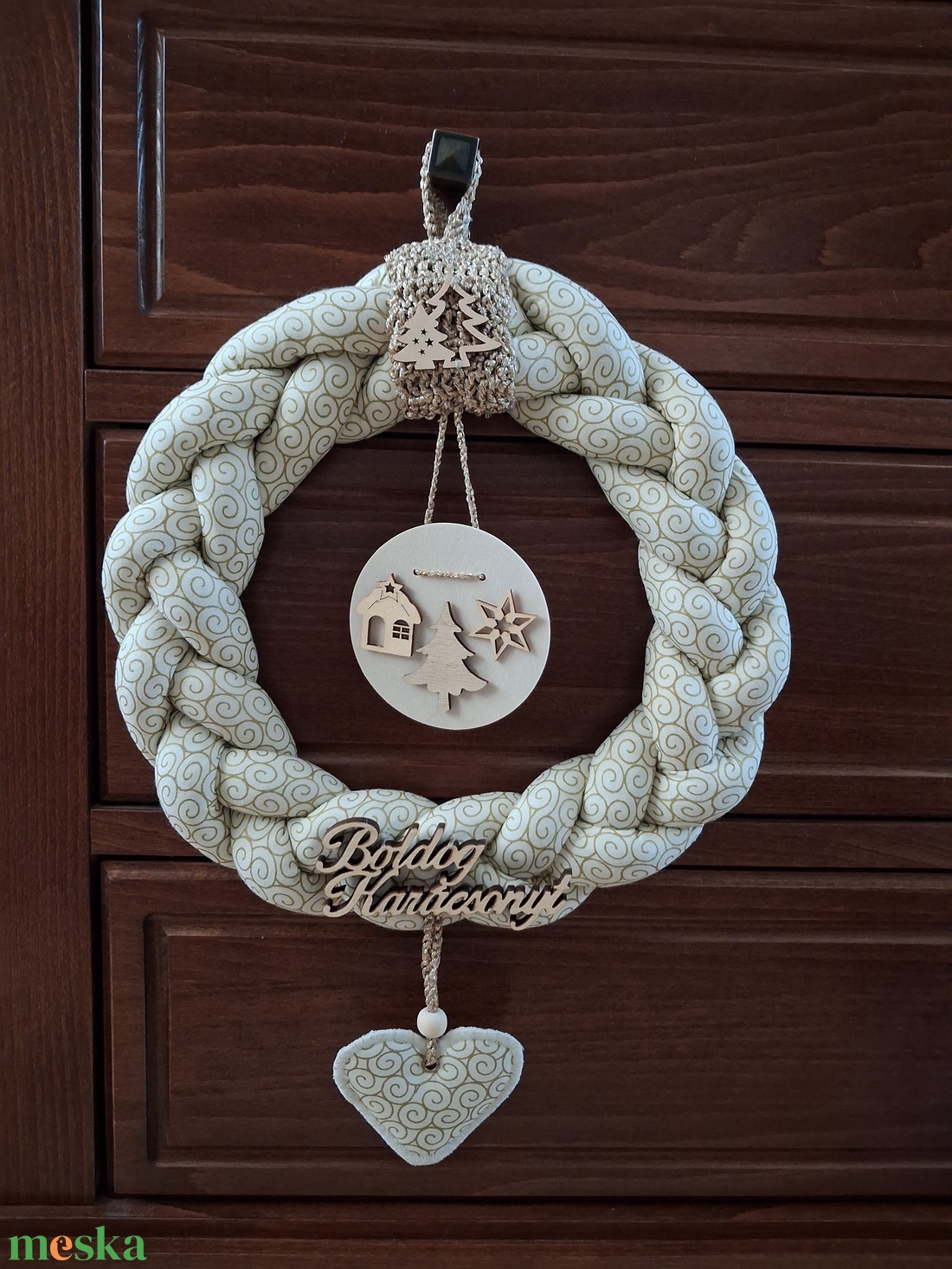 Karácsonyi ajtódísz - karácsony - karácsonyi lakásdekoráció - karácsonyi ajtódíszek - Meska.hu