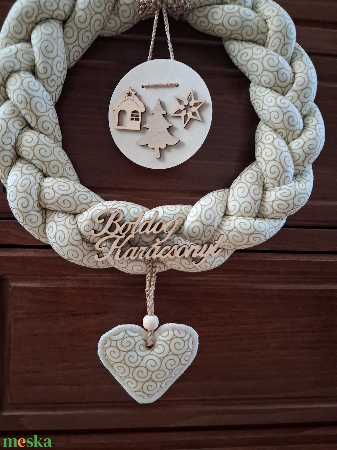 Karácsonyi ajtódísz - karácsony - karácsonyi lakásdekoráció - karácsonyi ajtódíszek - Meska.hu