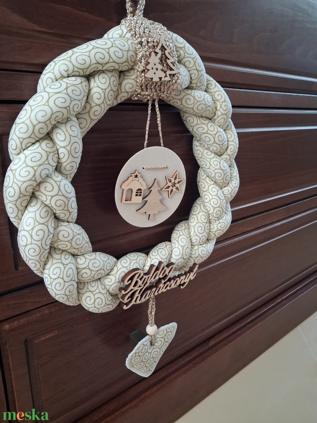 Karácsonyi ajtódísz - karácsony - karácsonyi lakásdekoráció - karácsonyi ajtódíszek - Meska.hu