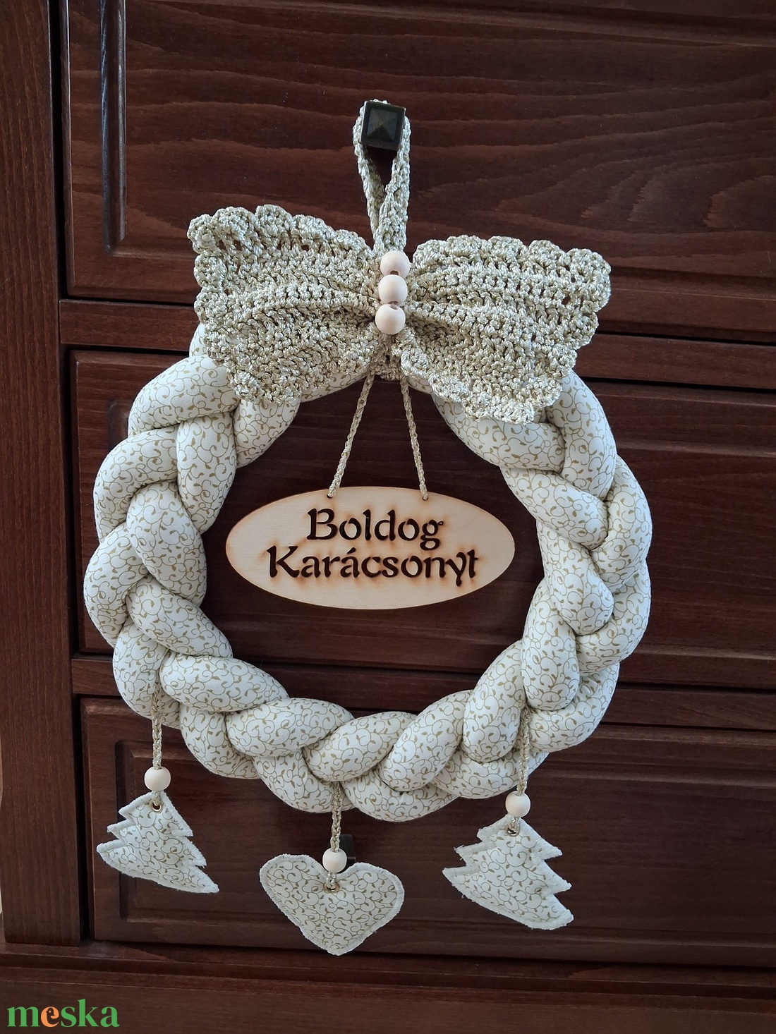 Karácsonyi ajtódísz - karácsony - karácsonyi lakásdekoráció - karácsonyi ajtódíszek - Meska.hu