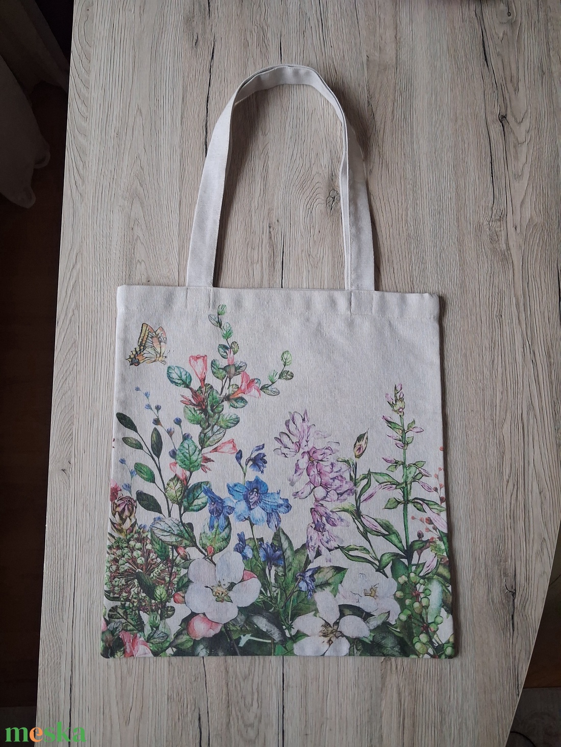 Virágos bevásárló táska/ bevásárló szatyor - táska & tok - bevásárlás & shopper táska - shopper, textiltáska, szatyor - Meska.hu