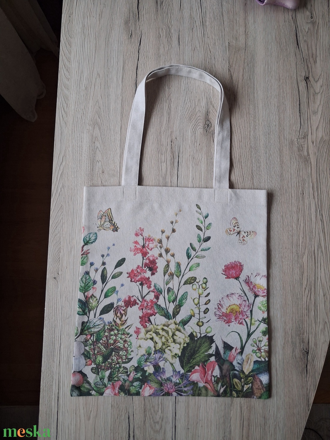 Virágos bevásárló táska/ bevásárló szatyor - táska & tok - bevásárlás & shopper táska - shopper, textiltáska, szatyor - Meska.hu