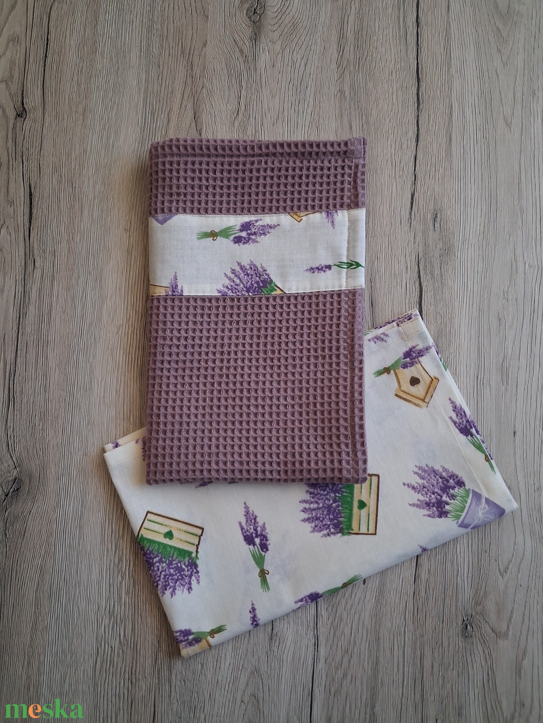 Konyharuha levendula mintával - otthon & életmód - konyhafelszerelés, tálalás - konyhai textil - konyharuha & törlőkendő - Meska.hu