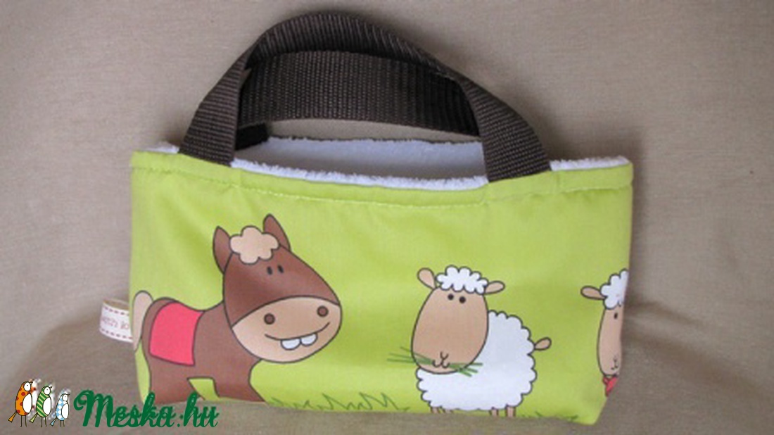 Tojásgyűjtő húsvéti táska gyerekeknek, bárányos-lovacskás -  - Meska.hu