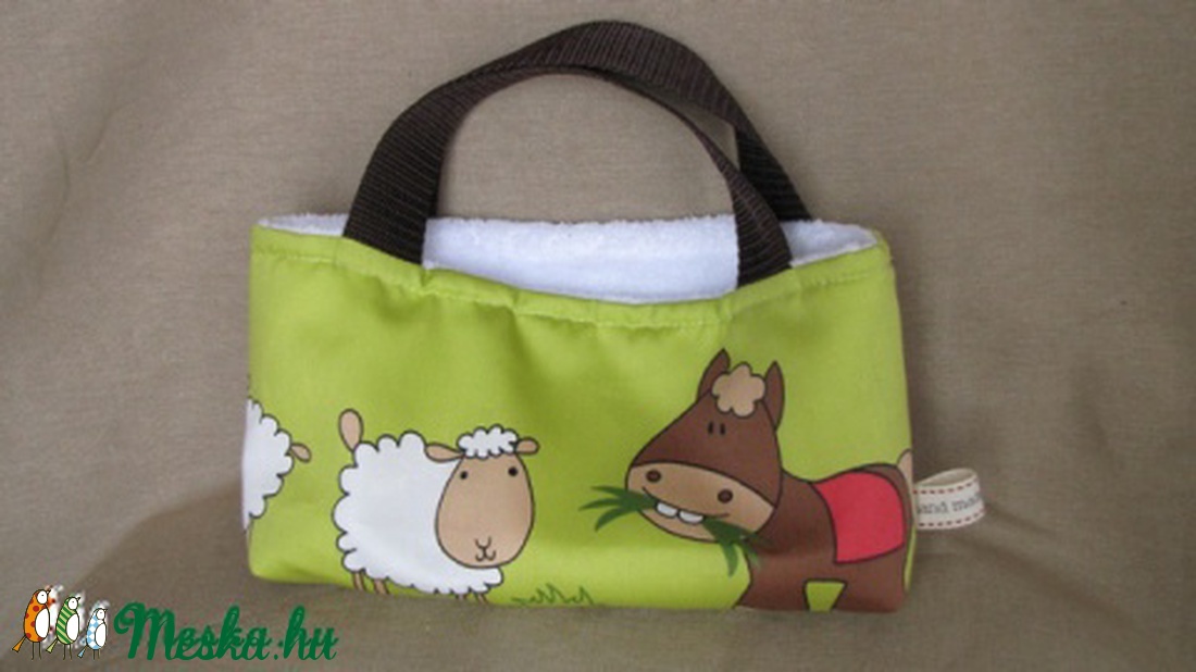 Tojásgyűjtő húsvéti táska gyerekeknek, bárányos-lovacskás -  - Meska.hu