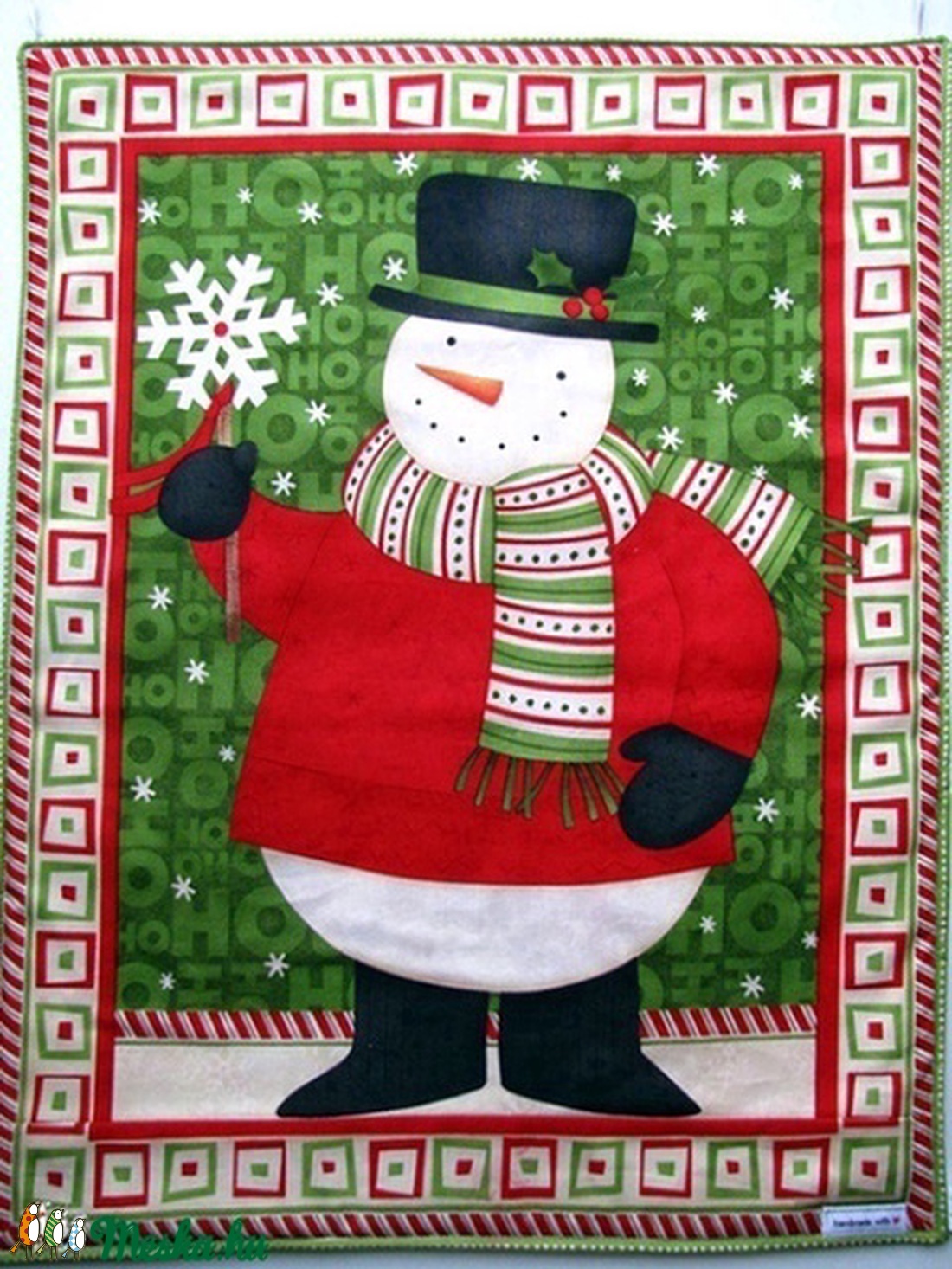 Hóemberes falvédő, textilkép -  - Meska.hu