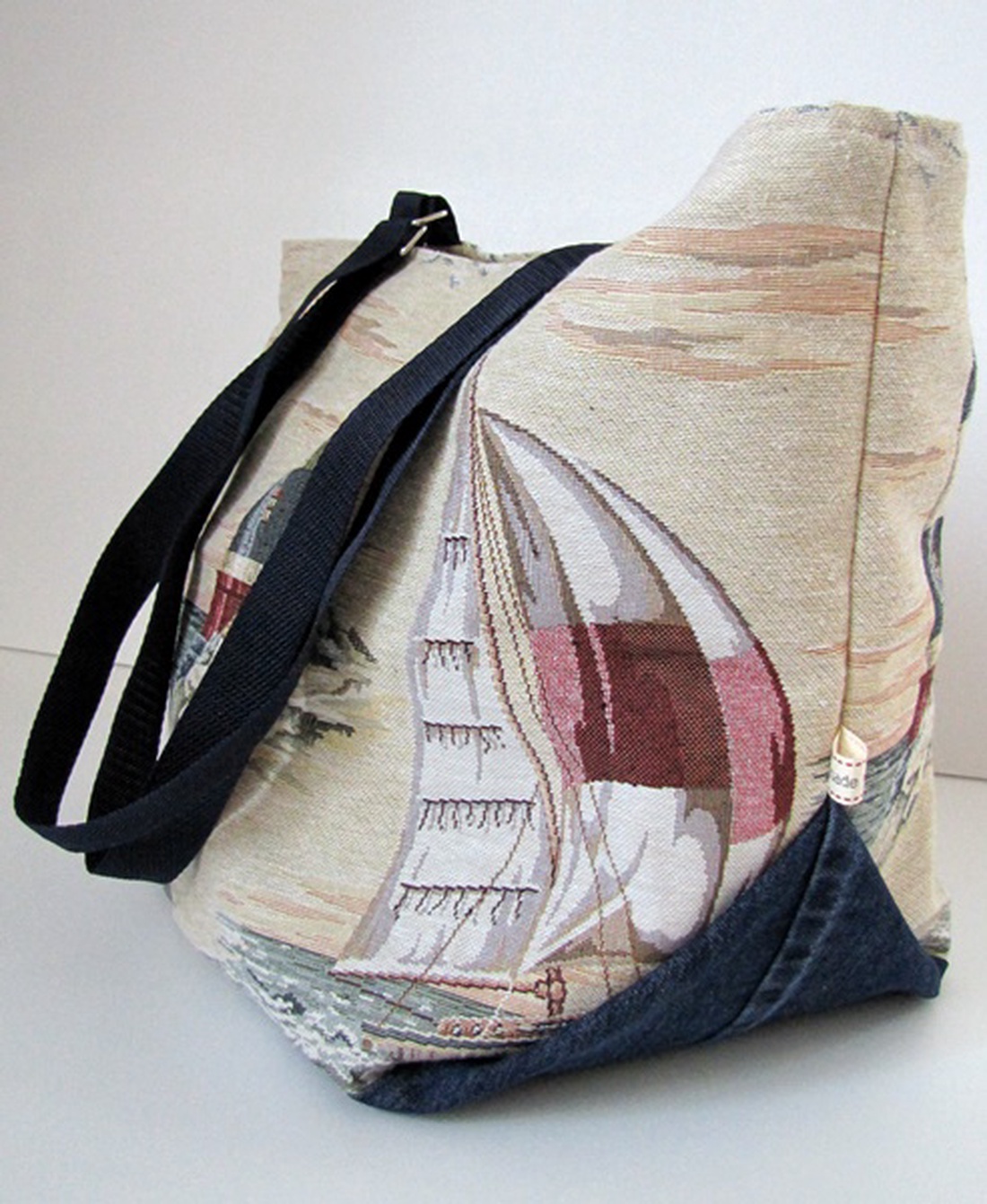 Strandtáska - vitorlás, világítótorony -  - Meska.hu Strandtáska - vitorlás, világítótorony -  - Meska.hu