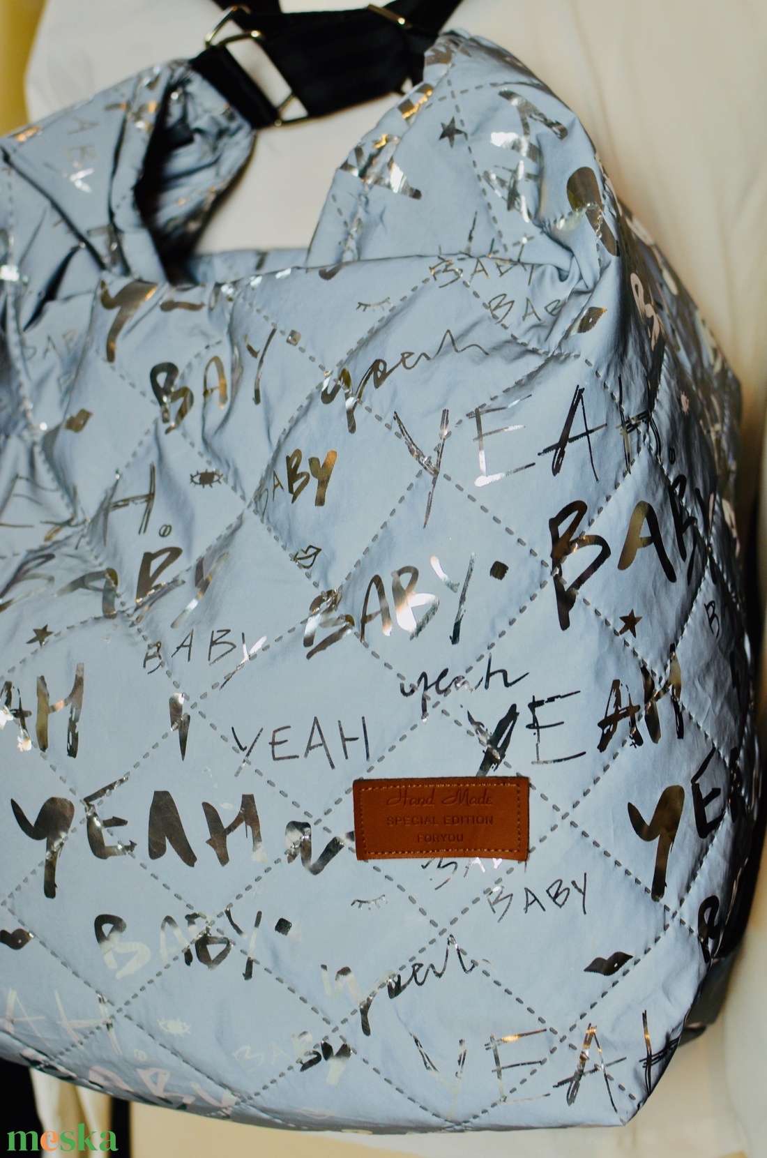 2 in 1 ezüszszürke táska - feliratos       - táska & tok - hátizsák - hátizsák - Meska.hu 2 in 1 ezüszszürke táska - feliratos       - táska & tok - hátizsák - hátizsák - Meska.hu